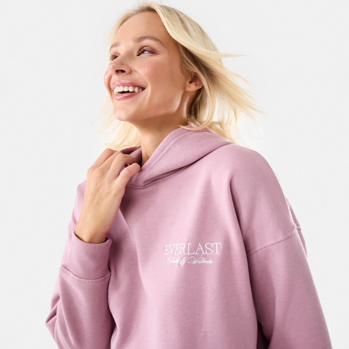 5 Everlast Womens Street Oversized Hoodie Dusty Pink, 5 of 10