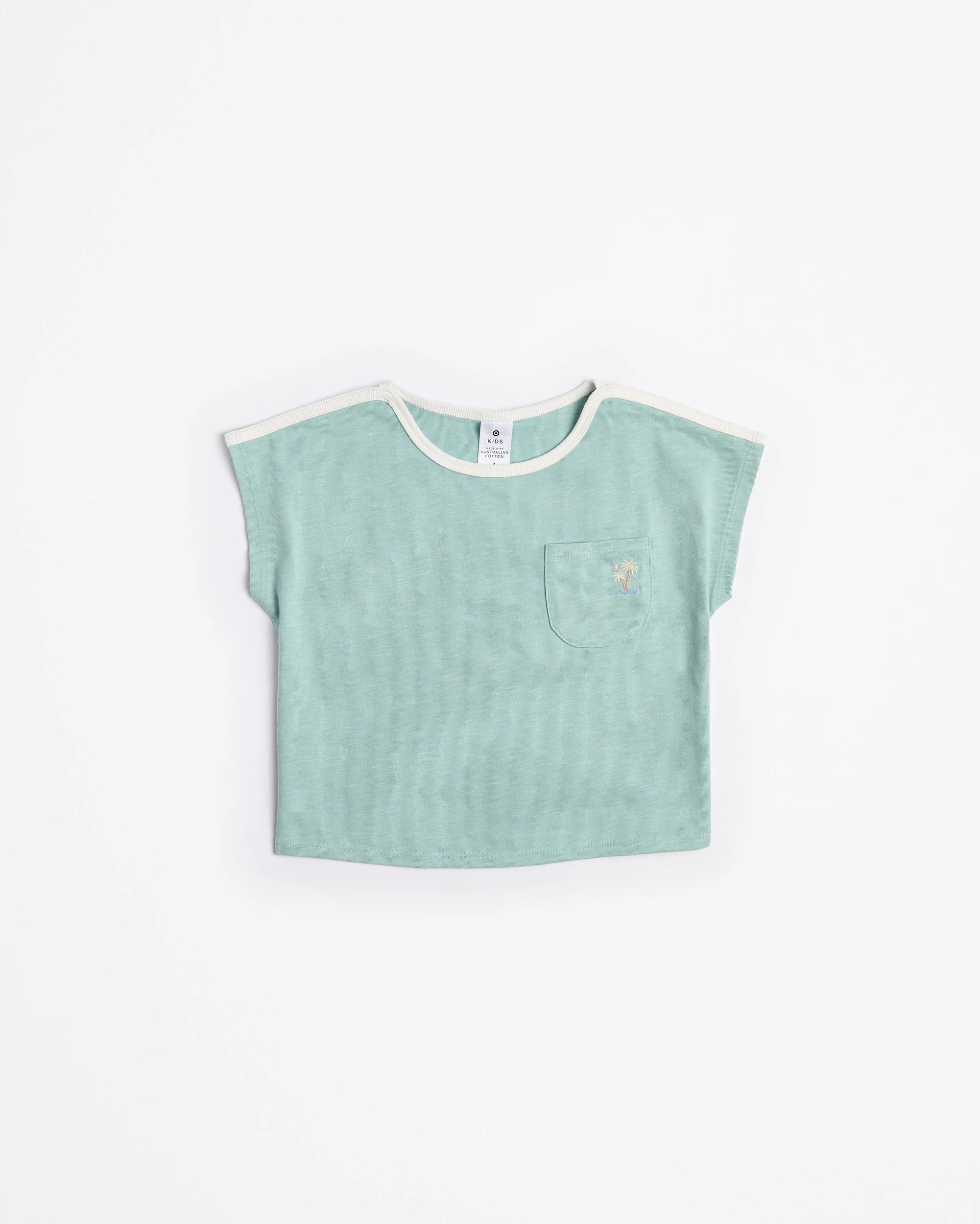 6 Target Australian Cotton Drop Shoulder T-shirt TEAL, 6 of 7