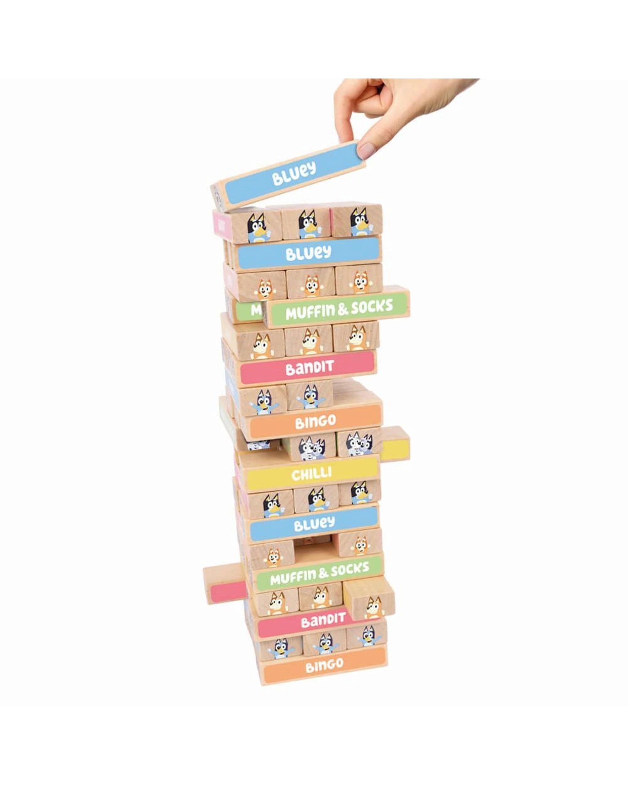 2 Jazwares Bluey Wooden Tumbling Tower Board Game, 2 of 2