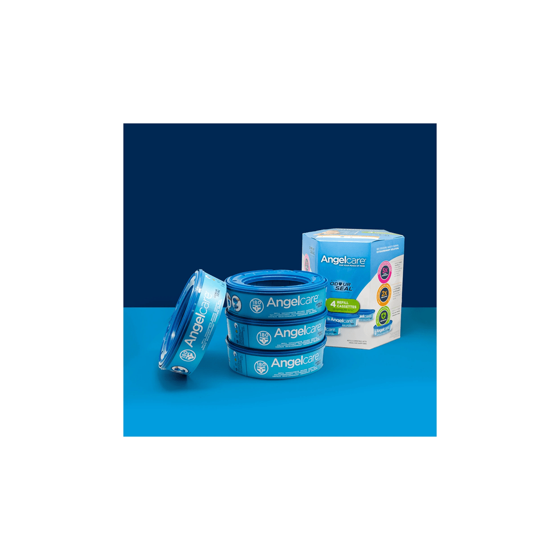 8 Angelcare 4pk Baby Nappy Diaper Disposal Cassette Refills
 - Blue, 8 of 9