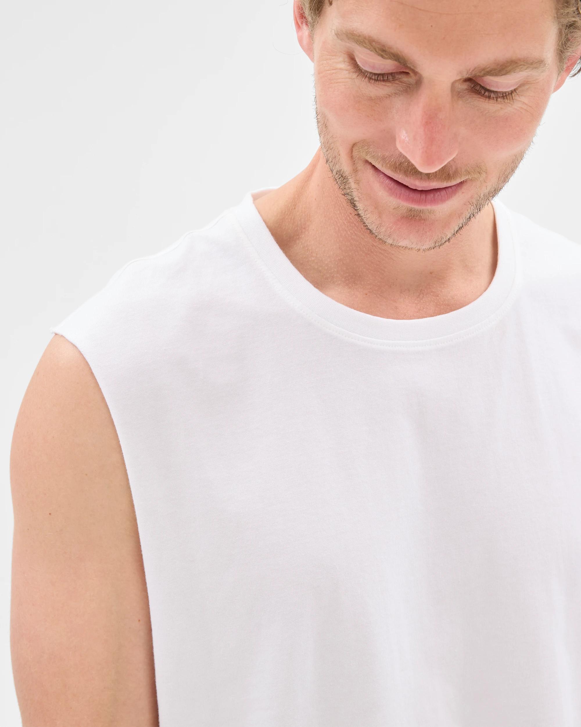 3 Target Australian Cotton Plain Tank Top WHITE, 3 of 5