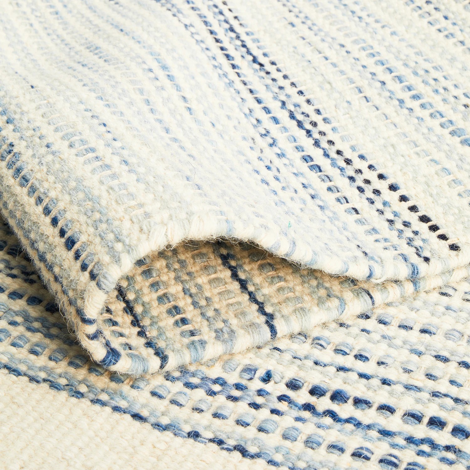 9 Common Ground Rugs Nordica 310 225x155cm - Medium Hand Loomed Wool Floor Rug - Blue, 9 of 9