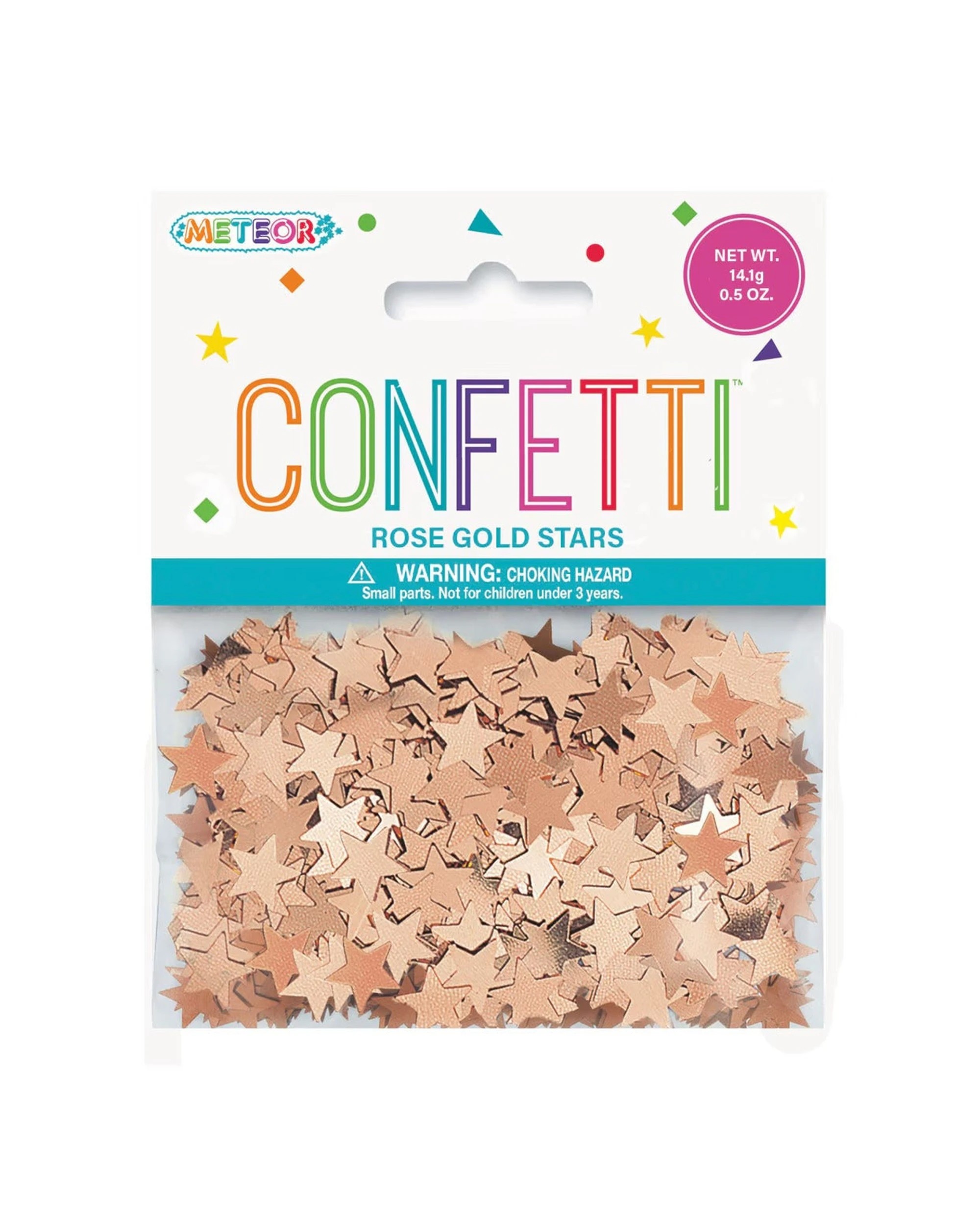 1 Meteor Party Stars Confetti Table Decorations 0.5oz Rose - Gold, 1 of 1