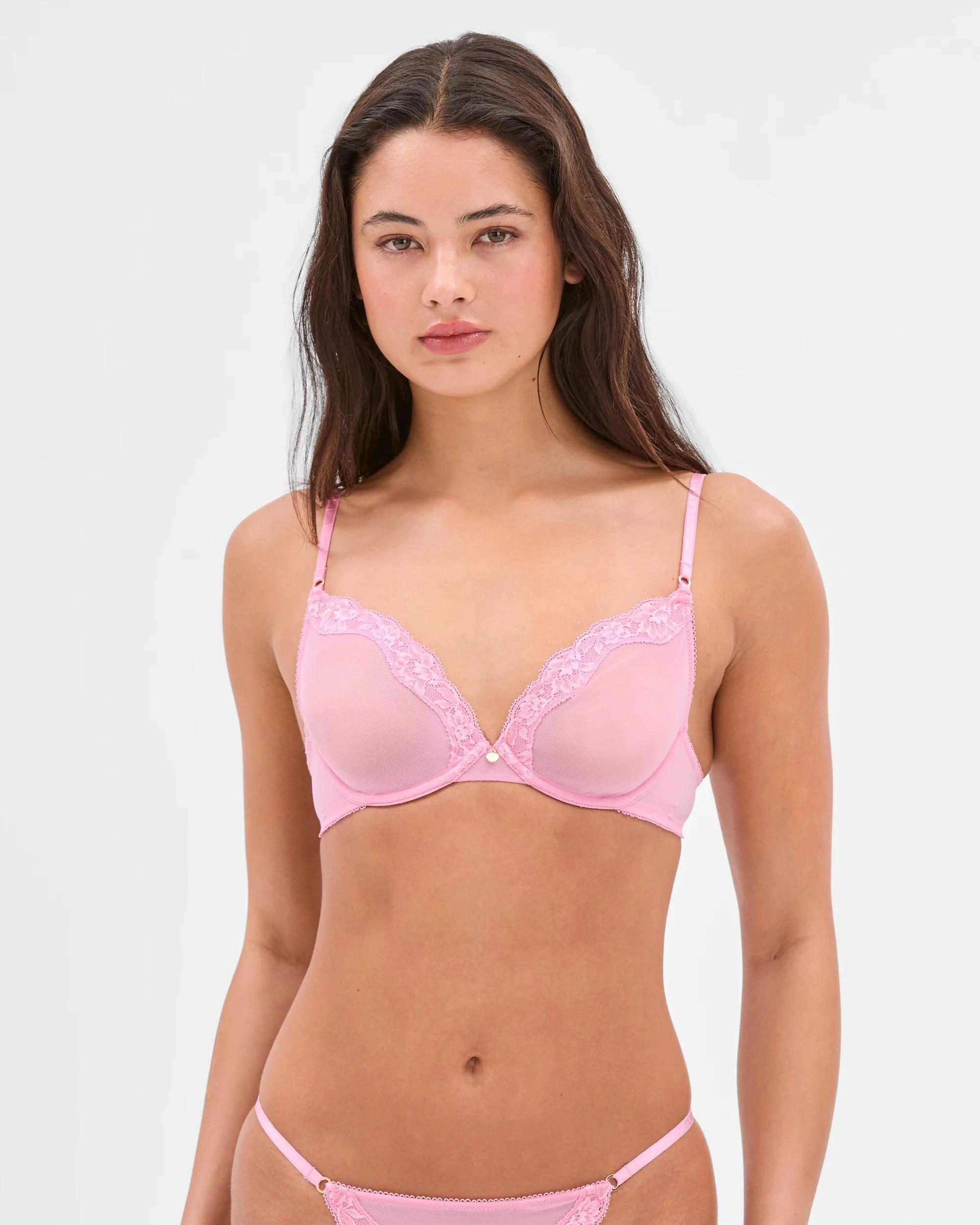 4 Target Woman Kylie Mesh Plunge Underwire Bra - Lily Loves ORCHID SMOKE, 4 of 4