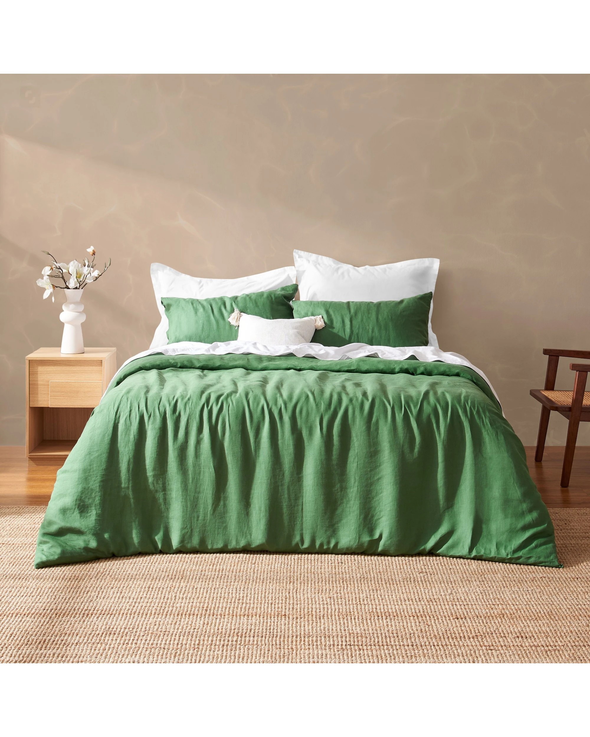 1 Natural Home Vintage Washed 100% Hemp Quilt Cover Set - Super King Bed - Eden, 1 of 8