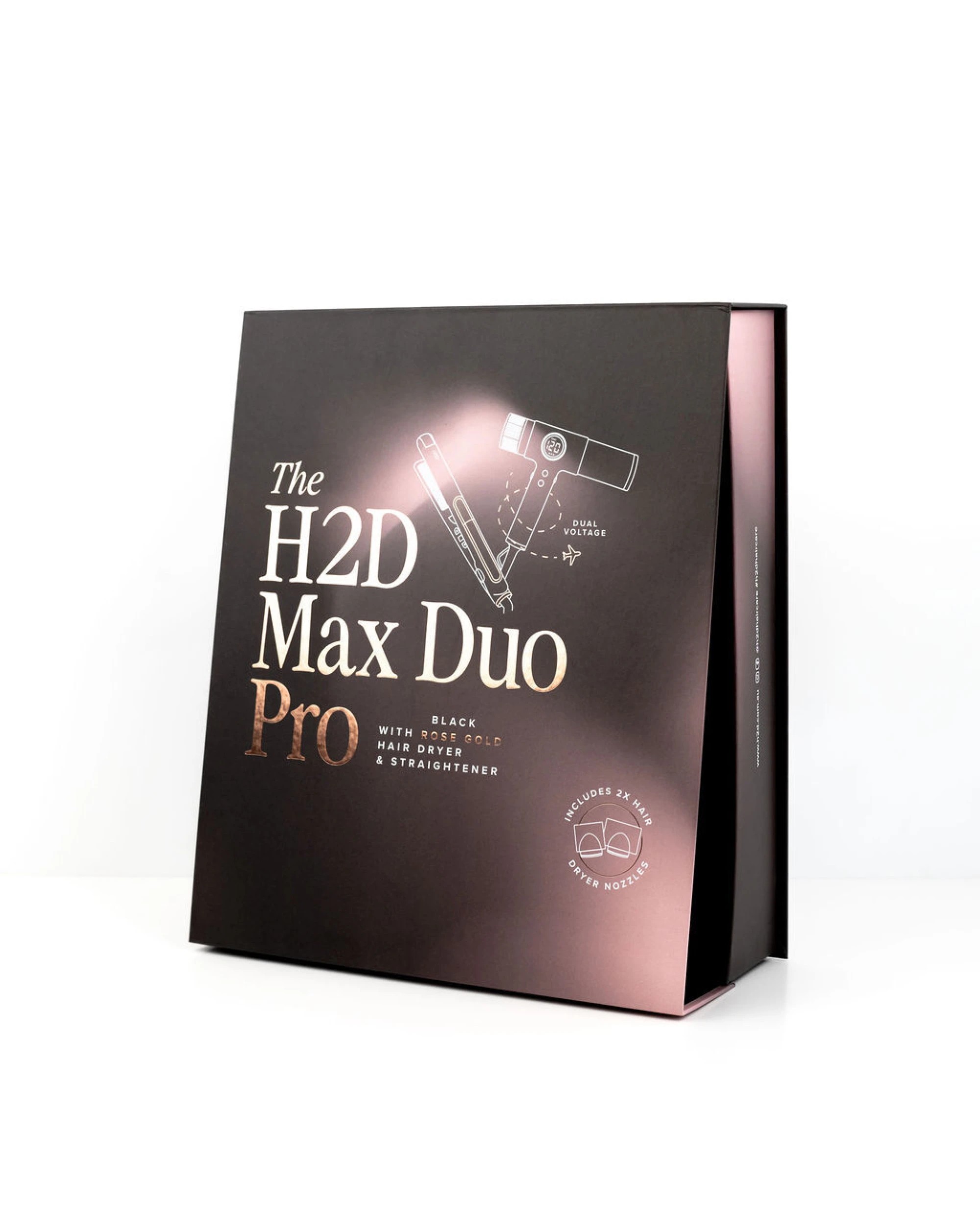 6 H2D Max Duo Linear Straightener & Blowdryer Combo in Matte Black Rose Gold, 6 of 6