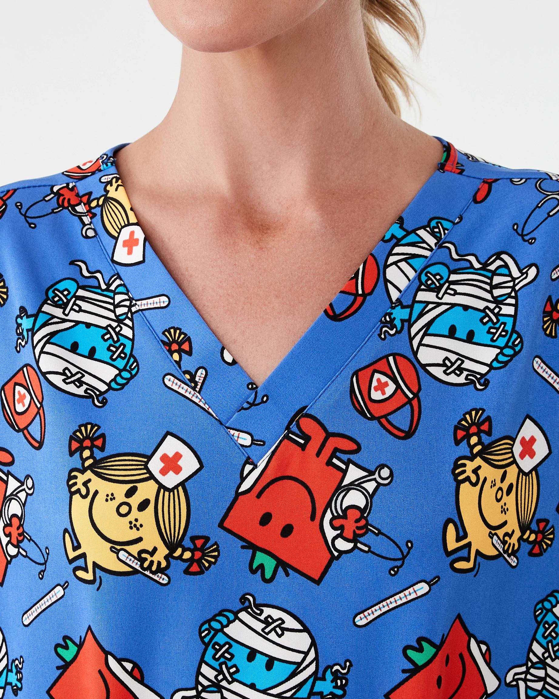 5 Workwear Mr Men License Unisex Scrub Top Mr Men, 5 of 7
