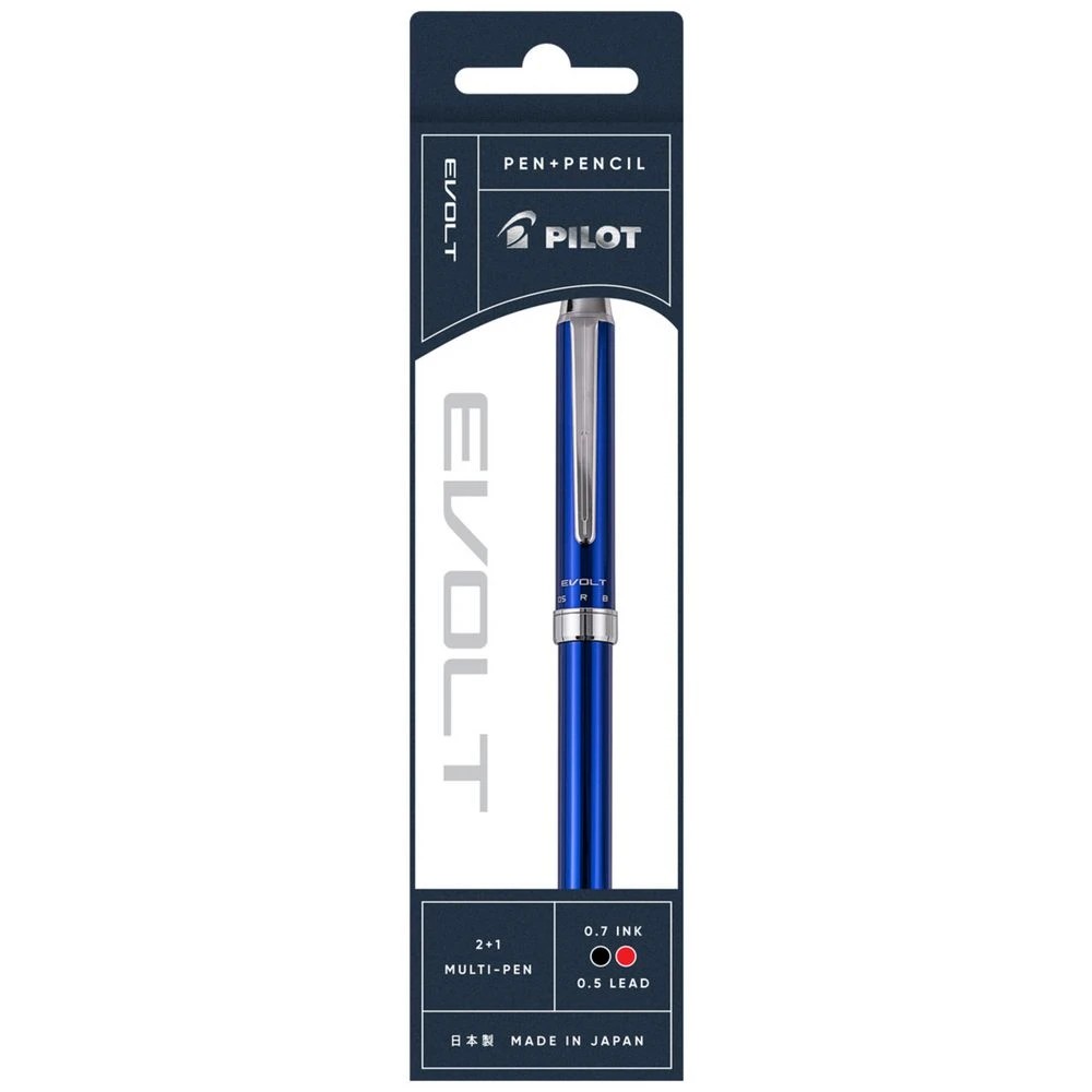 1 PILOT Evolt 2 + 1 Multifunction Ballpoint Pen Blue Barrel, 1 of 7