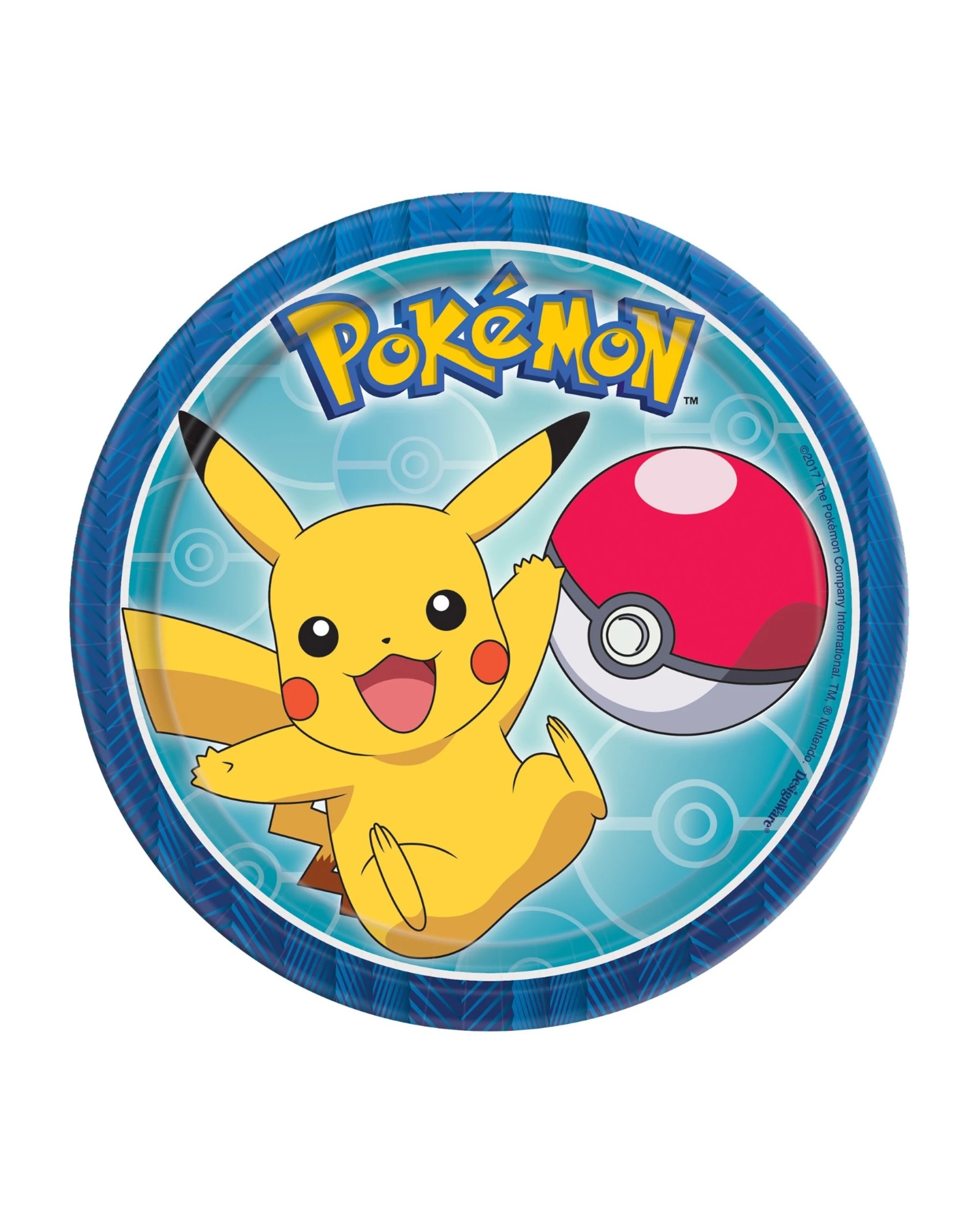 1 Pokemon Pokemon Core Small Paper Plates Pack of 8, 1 of 2