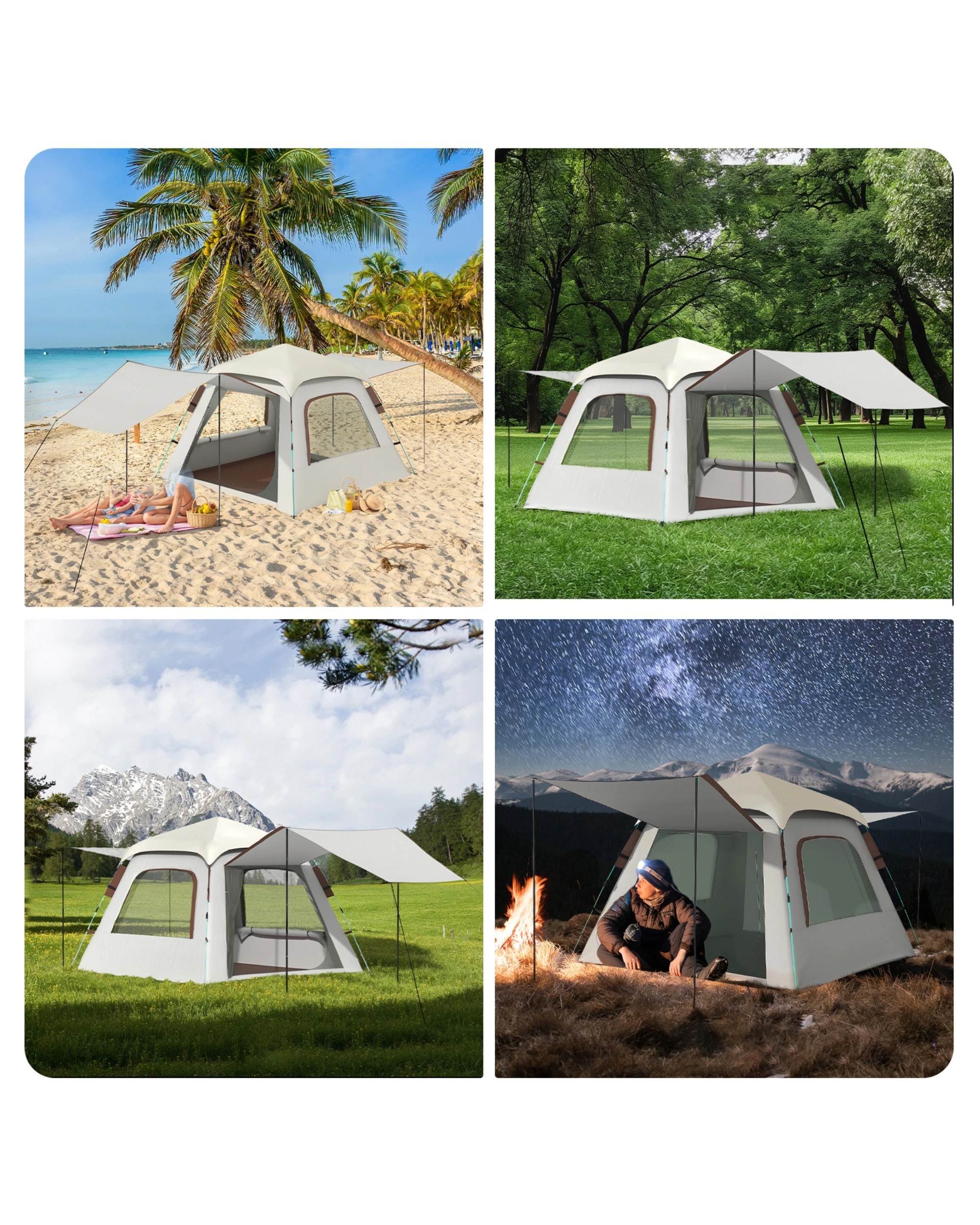 8 Advwin Pop-Up Camping Tent 4-5 Person Portable Outdoor, 8 of 8