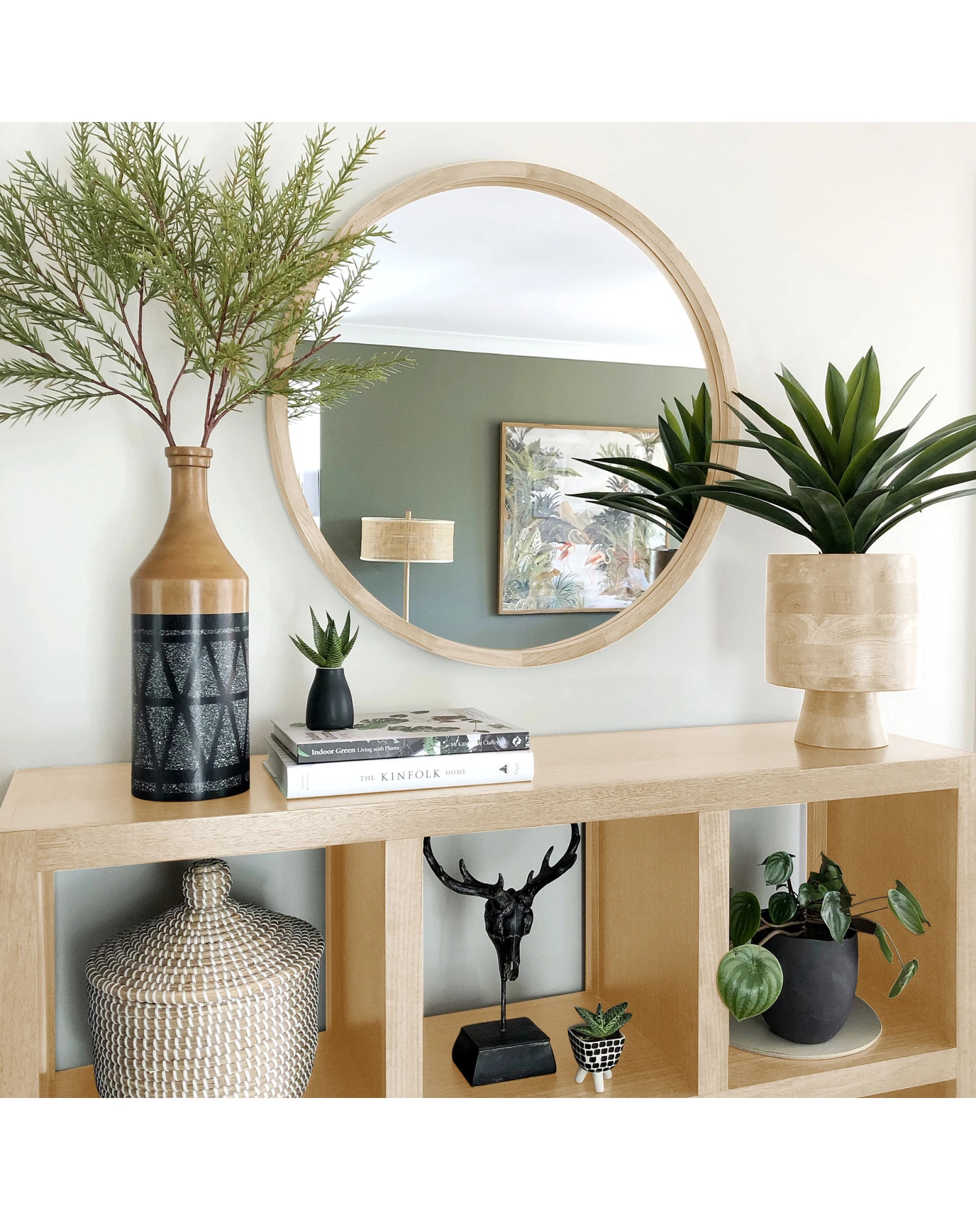 2 One Six Eight London Tina Solid Wood Mirror - 60cm - Light - Brown, 2 of 5