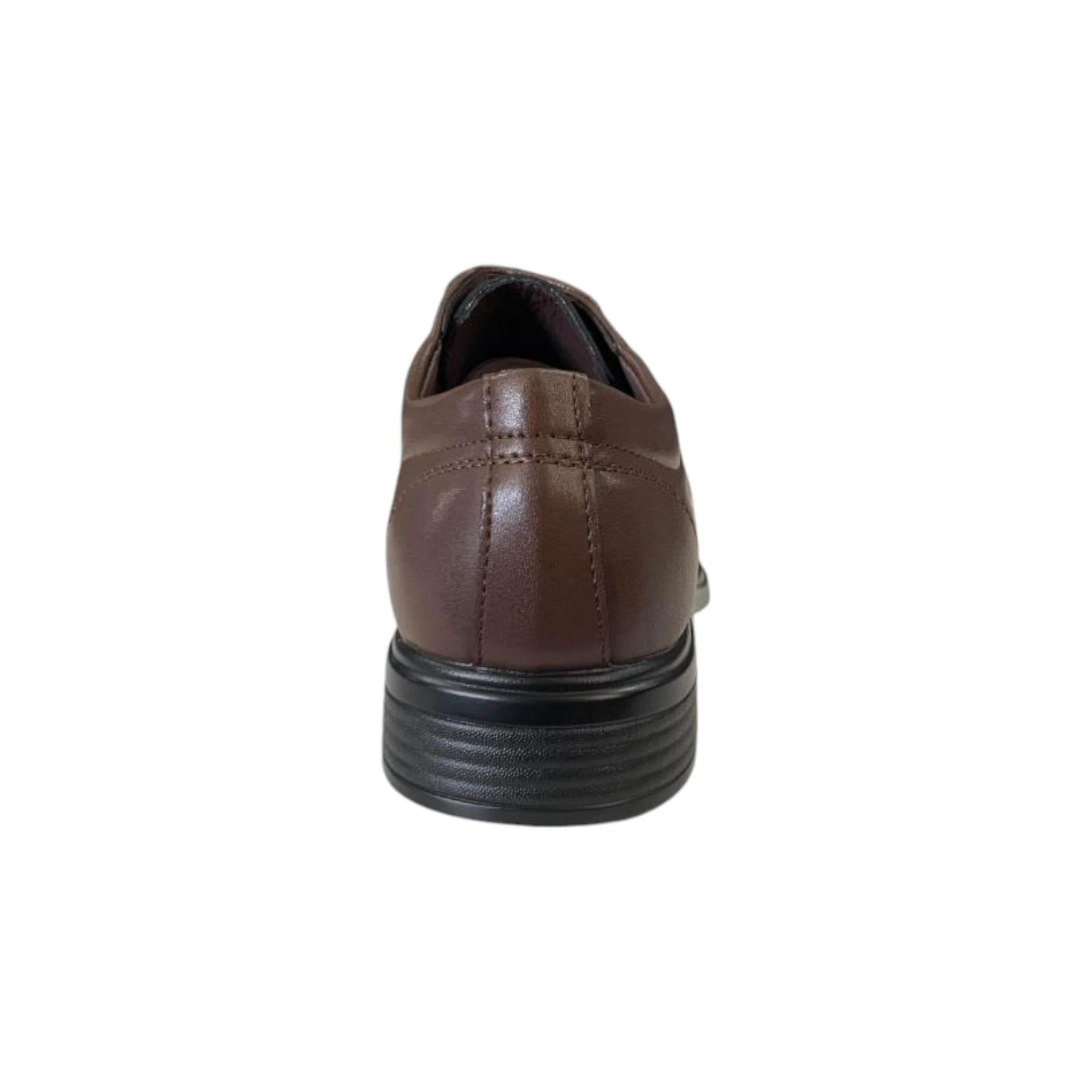 5 Natural Comfort Mens Skyway Work Formal Dress Shoes BROWN, 5 of 6