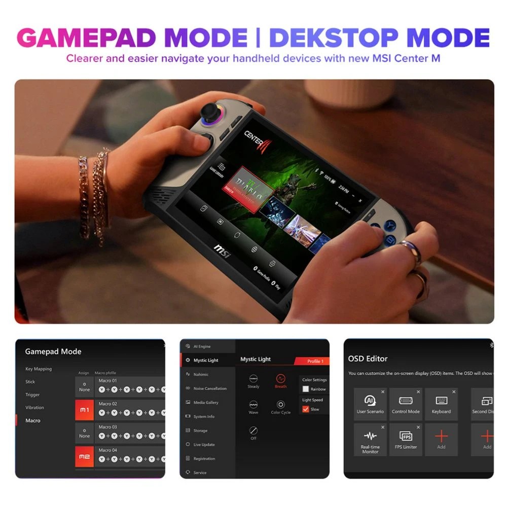 8 MSI Claw 8 AI+ A2VM Gaming Handheld Core Ultra 7 32GB/1TB, 8 of 10