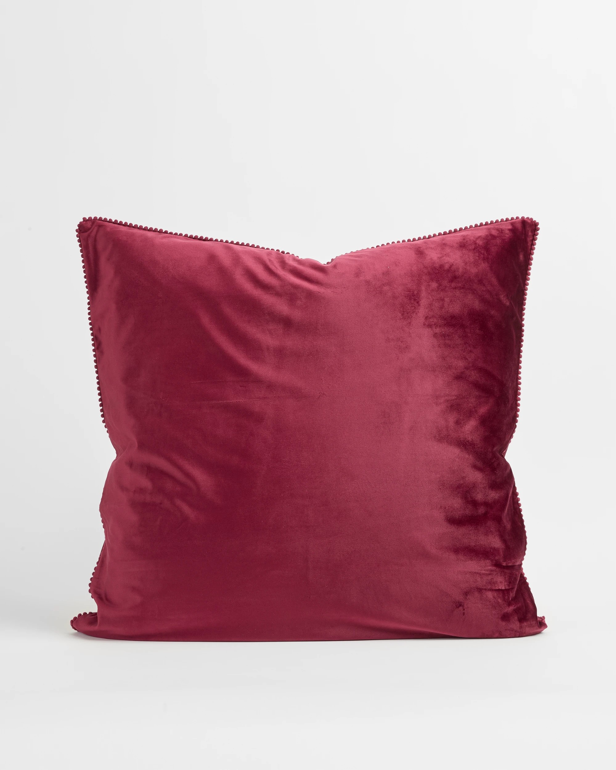 1 Target Lacy Velvet European Pillowcase - Queen Bed - Red, 1 of 3
