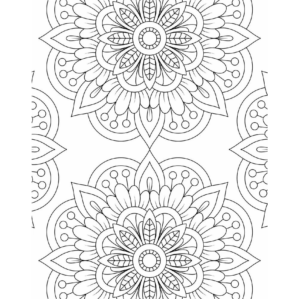 2 Colour-Your-Own Gallery Wall Art Colouring Book Mandala, 2 of 3