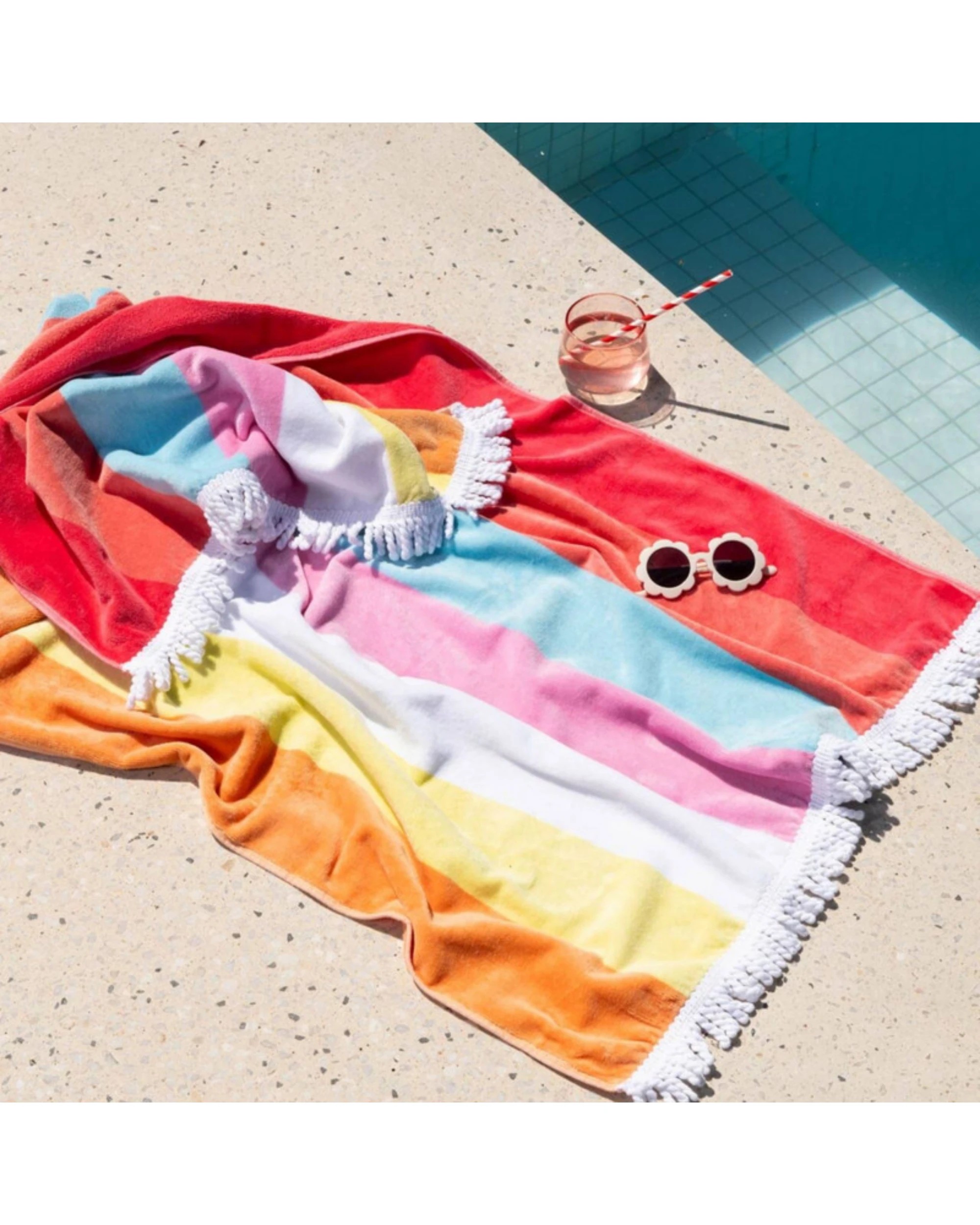 2 Canningvale Capresi Kids Beach Towel Como Sherbet - Multi, 2 of 3