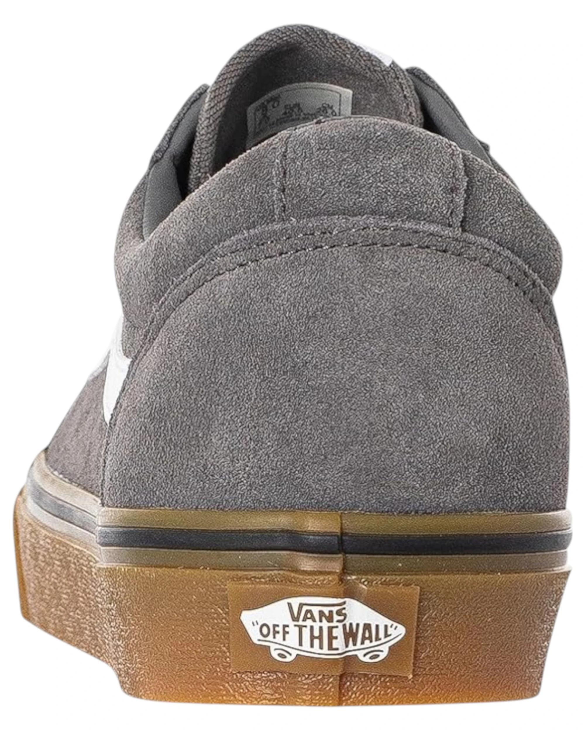 4 Vans Mens Ward Low Top Suede Pewter/Gum Lace Up Shoes PEWTER/GUM, 4 of 7