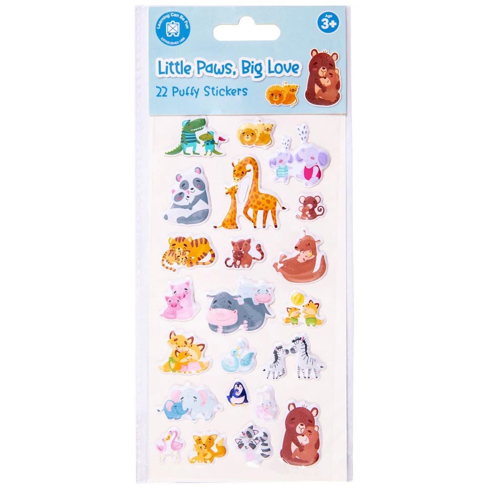 1 Learning Can Be Fun Little Paws Big Love Puffy Stickers, 1 of 3