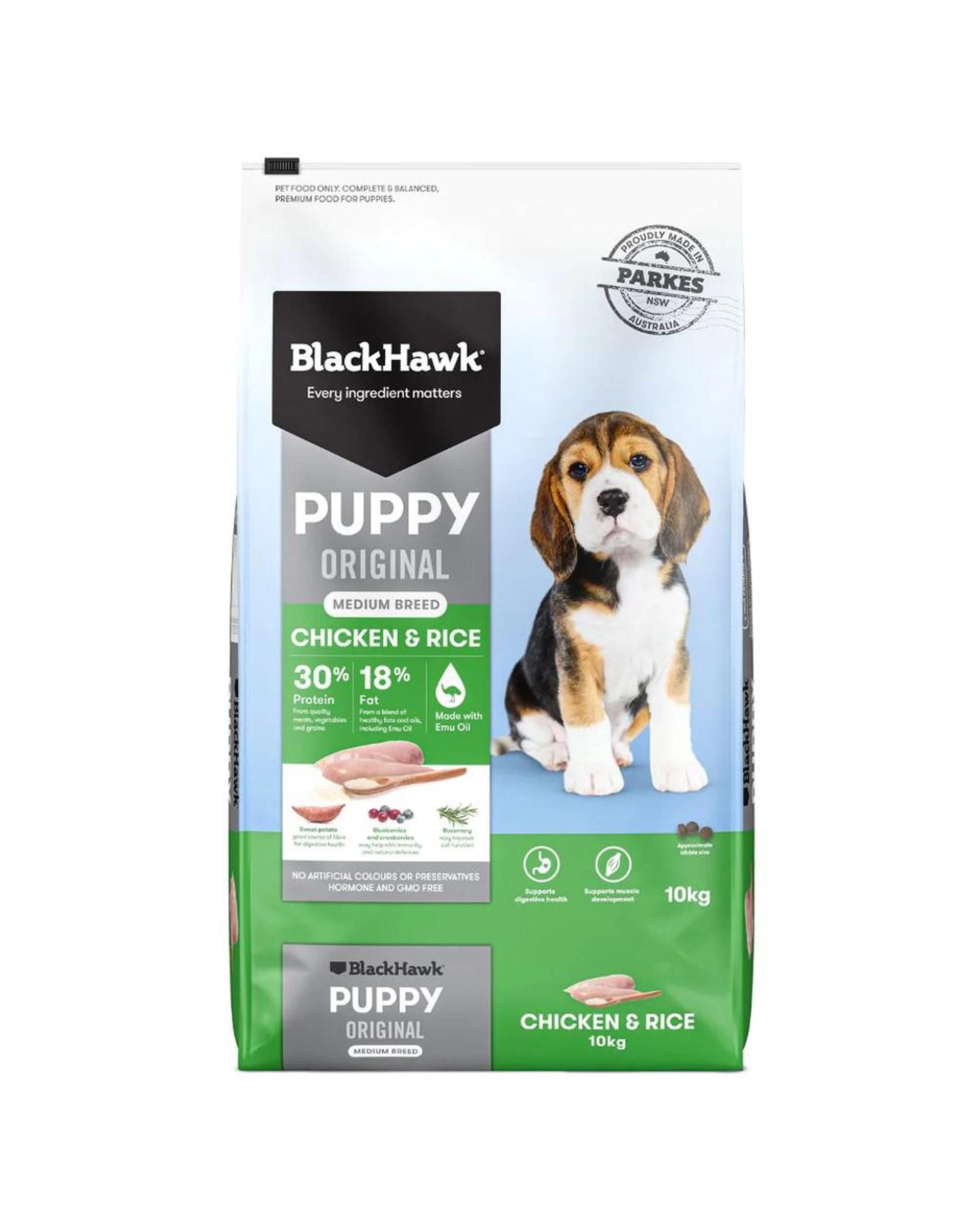 1 Black Hawk Puppy Medium Breed Chicken & Rice 10kg, 1 of 9