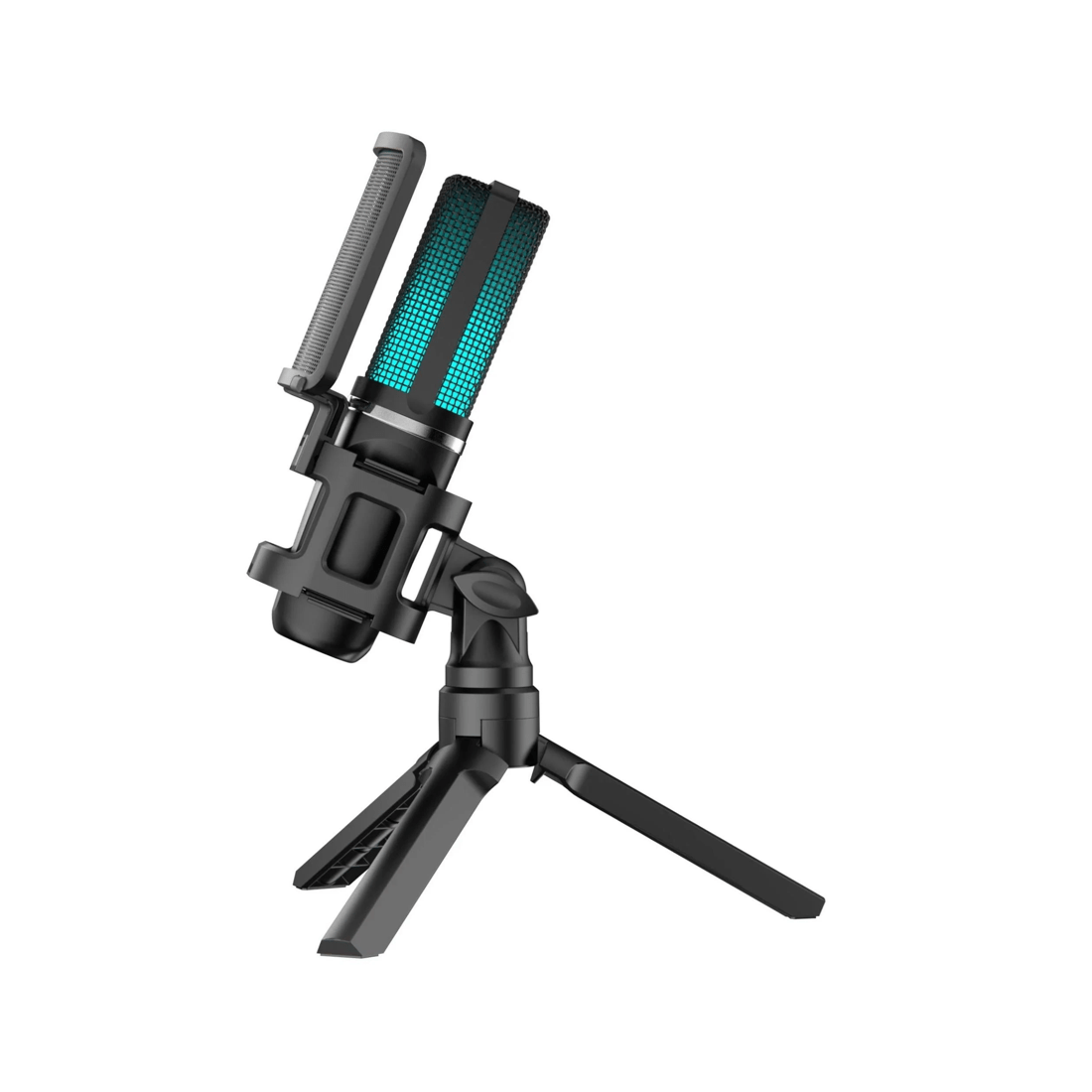 7 Playmax RGB Black Microphone with Arm and Tripod - Black, 7 of 9