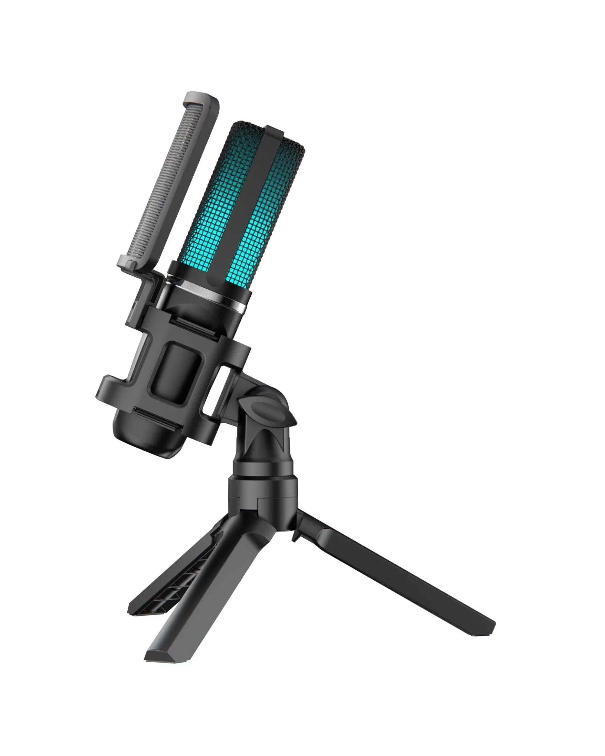 7 Playmax RGB Black Microphone with Arm and Tripod - Black, 7 of 9