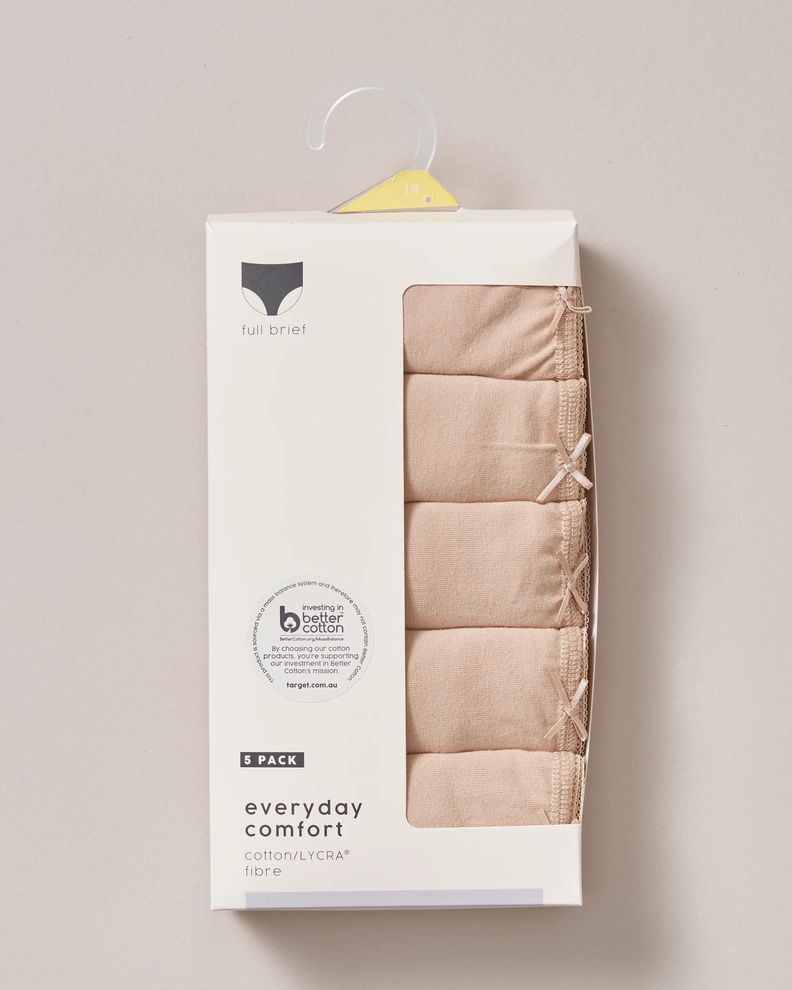 3 Target 5 Pack Cotton/elastane Full Briefs FF LATTE, 3 of 7