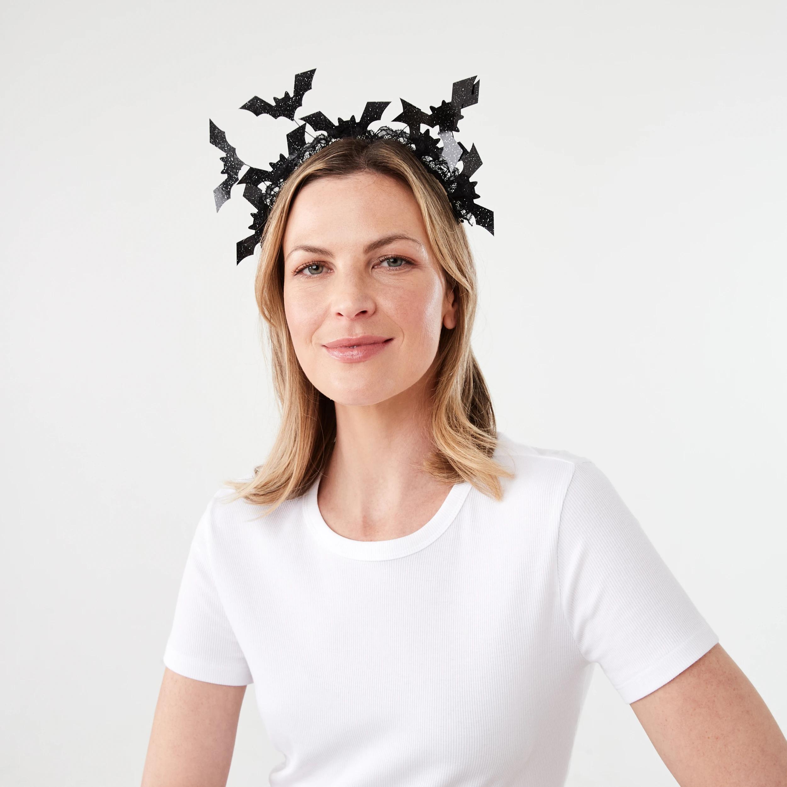 3 Halloween Bats Headband - Black Black, 3 of 4
