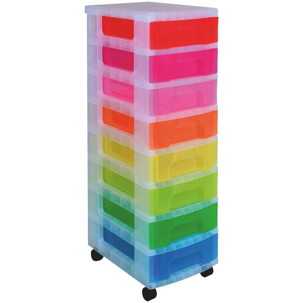 2 Really Useful Box 8 Drawer Storage Assorted Colours, 2 of 2