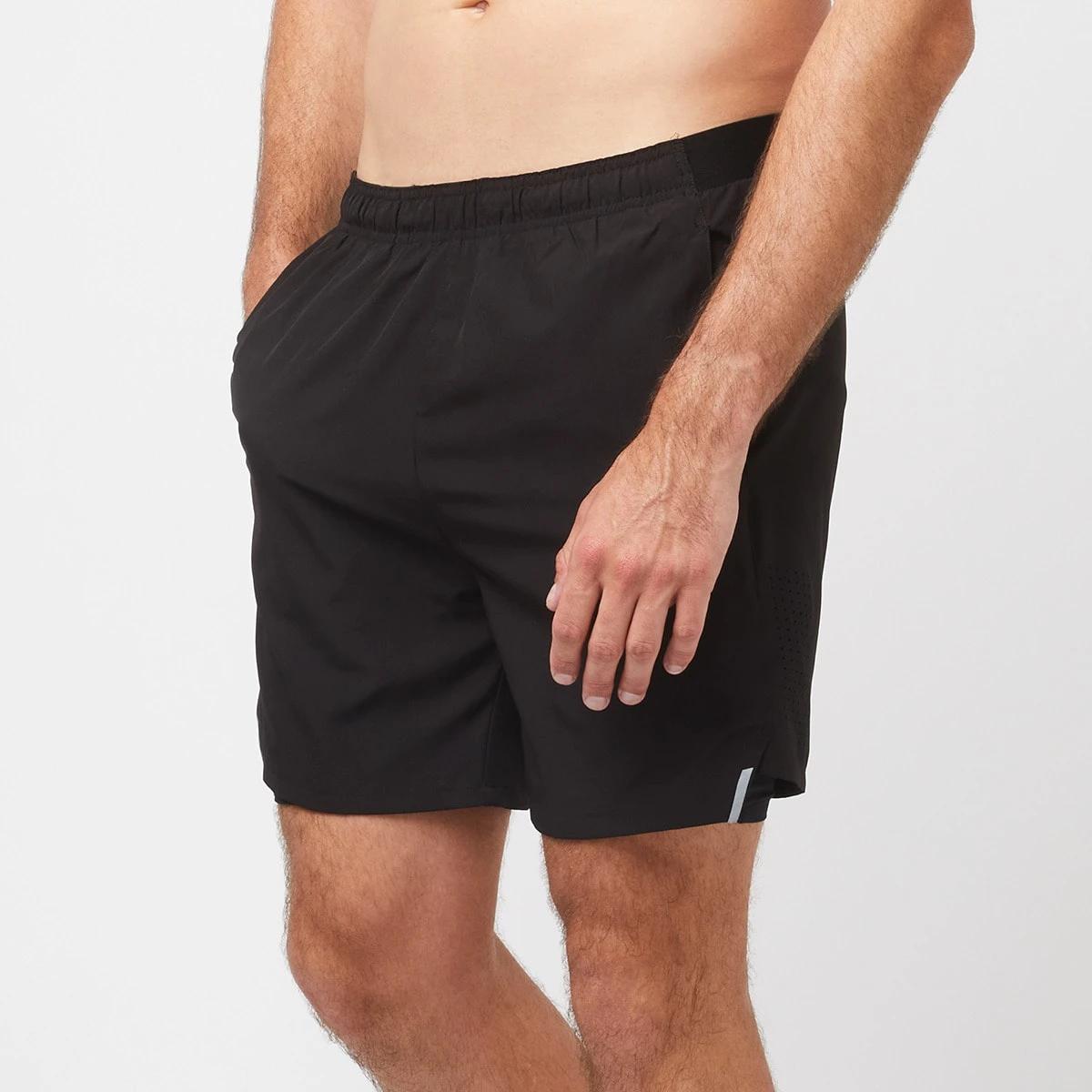 2 Active Mens Dual Layer Shorts Black, 2 of 8