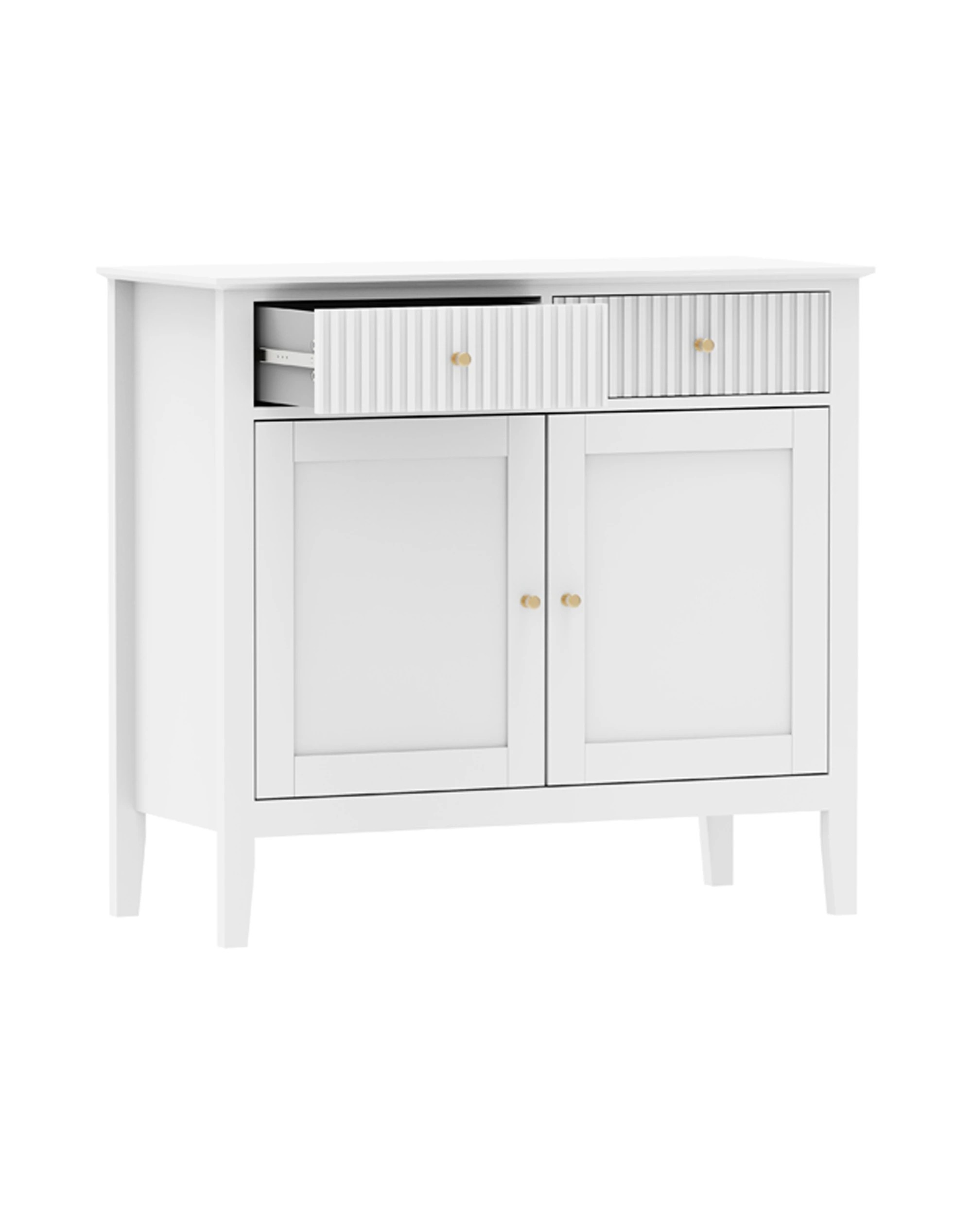 6 Alpine Bay Zara Fluted Buffet Cabinet 2 Door - White, 6 of 9
