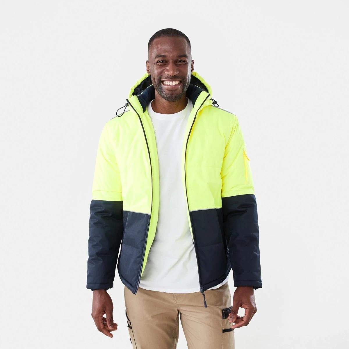 1 Hi-Visibility Puffer Jacket Yellow, 1 of 8