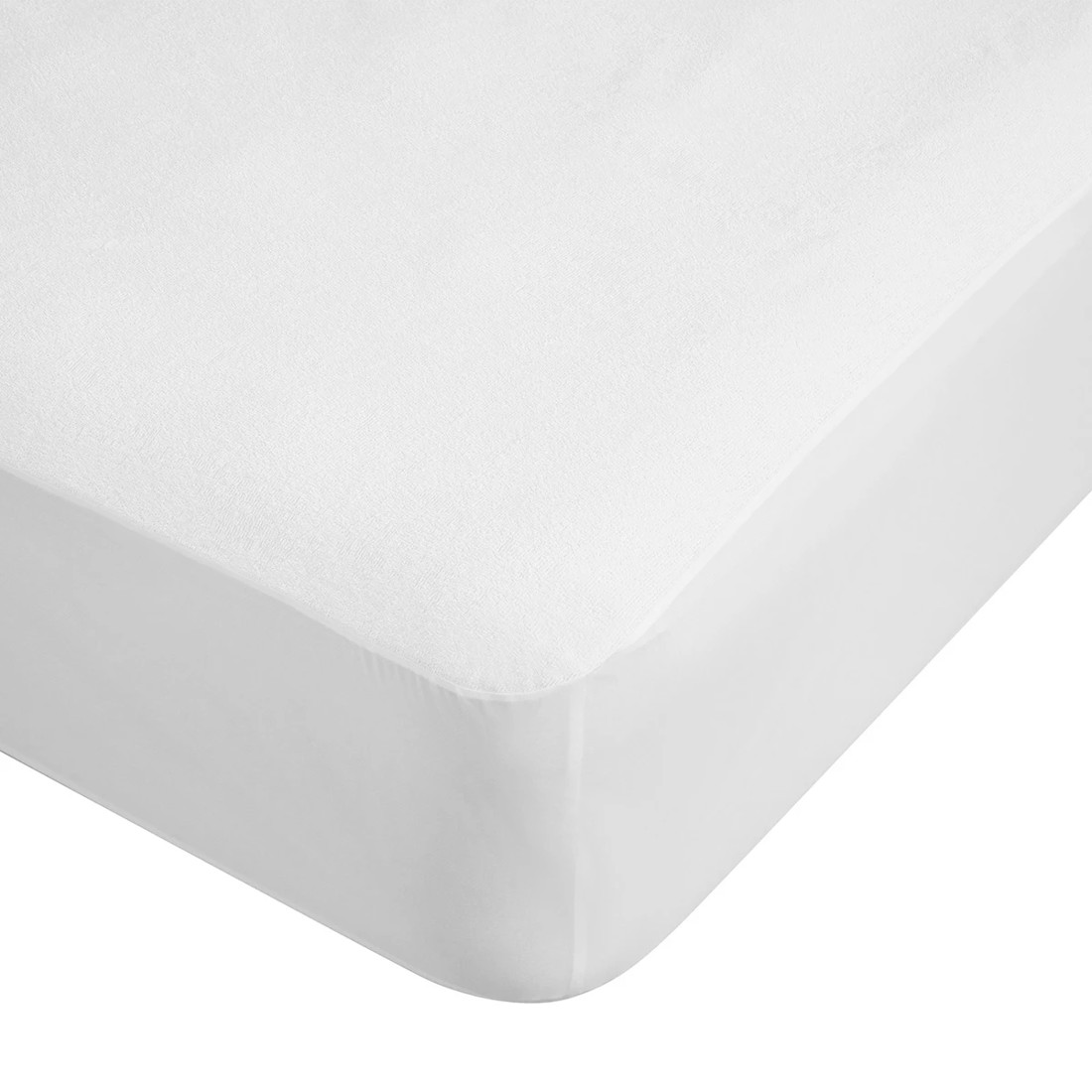 4 Waterproof Fitted Mattress Protector - Queen Bed, White, 4 of 4