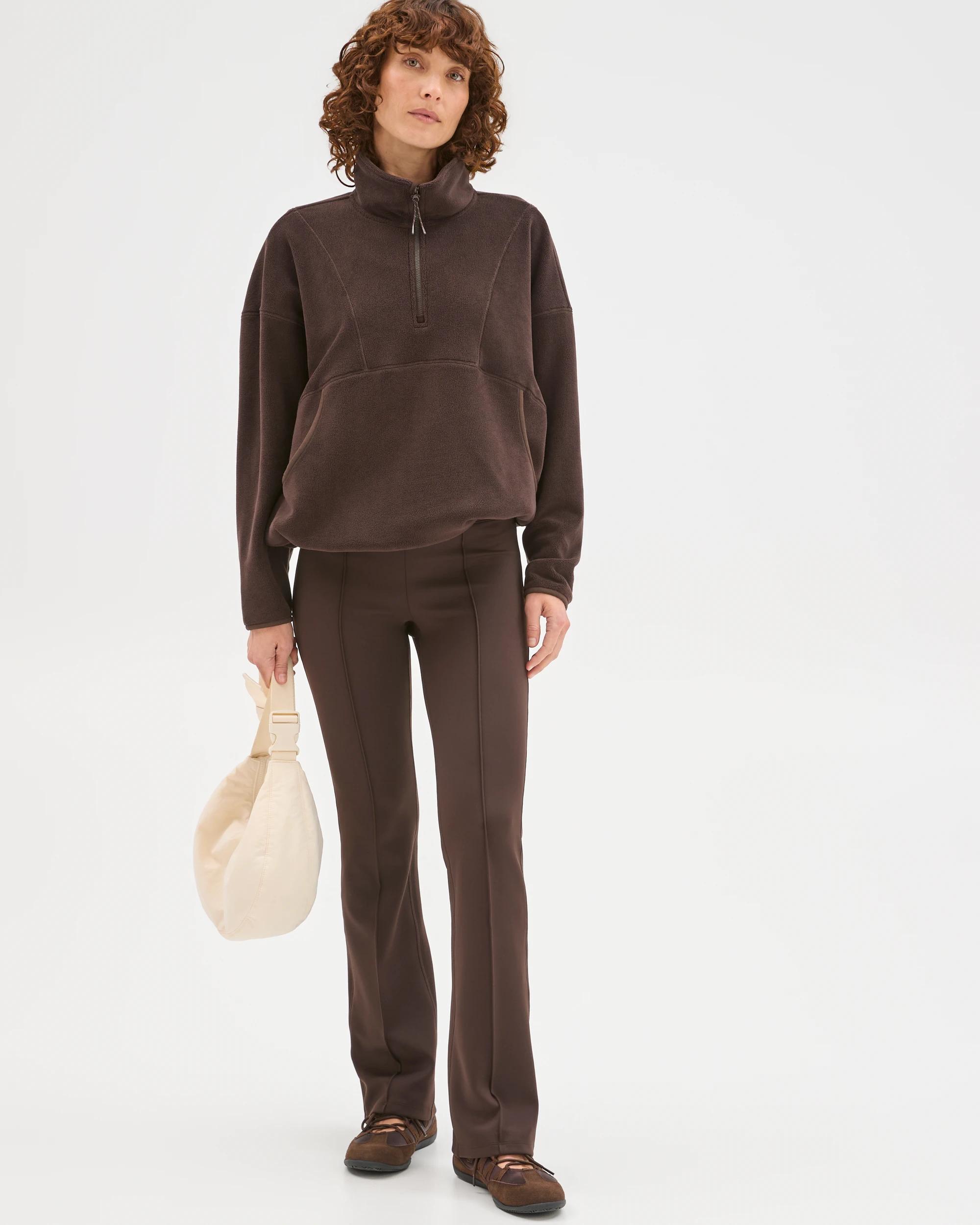 3 Target Woman Polar Fleece 1/4 Zip Jumper COCOA, 3 of 6