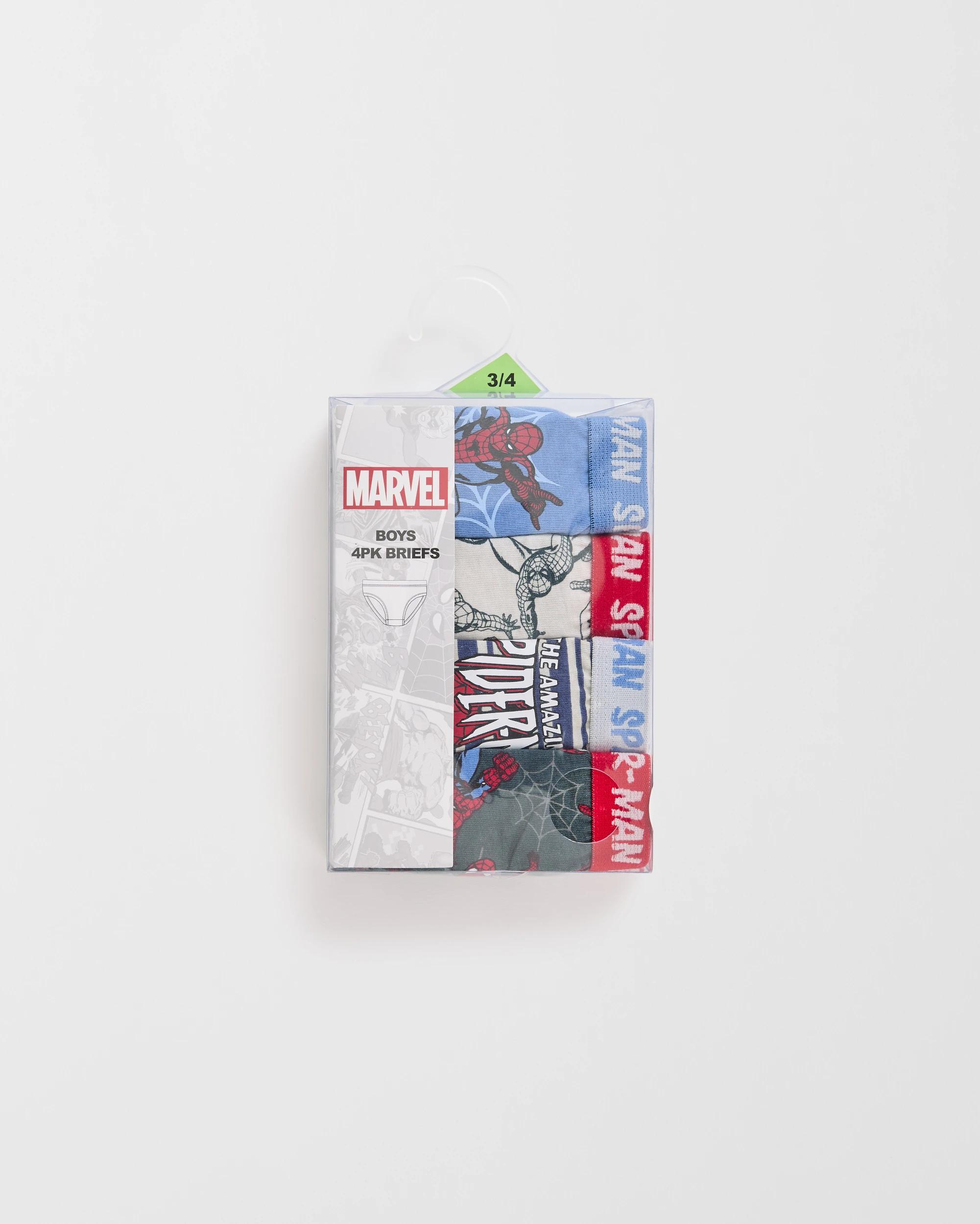 2 Disney Marvel Spider-Man Australian Cotton 4 Pack Younger Boys Briefs SPIDER-MAN, 2 of 2