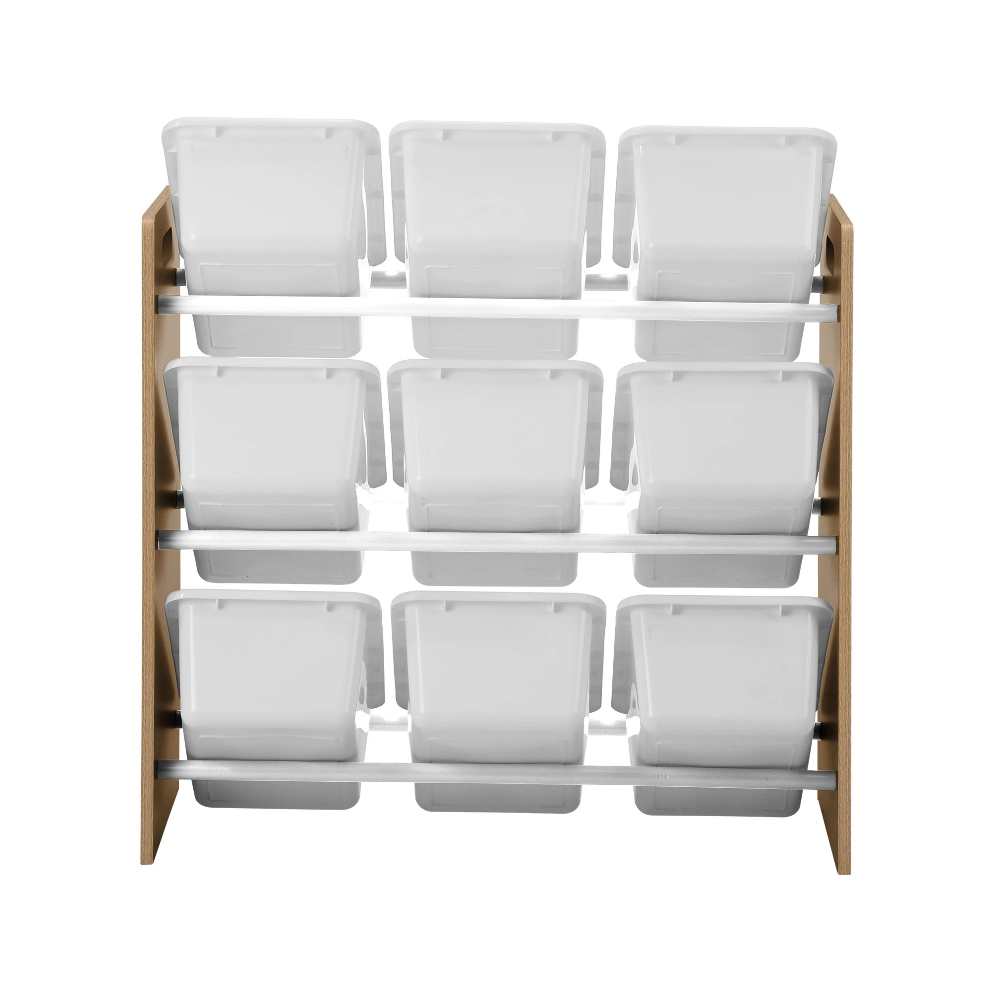 6 Oikiture Kids Toy Box Organiser 9 Bins Display Shelf Storage Rack - Natural, 6 of 6