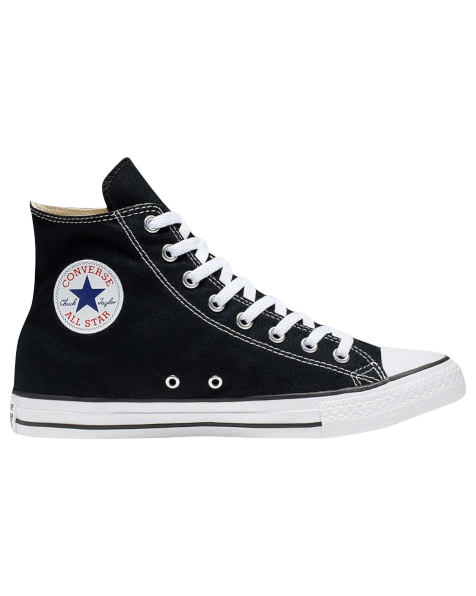 1 Converse Mens Chuck Taylor All Star Black Hi Top Lace Up Casual Shoe BLACK, 1 of 7