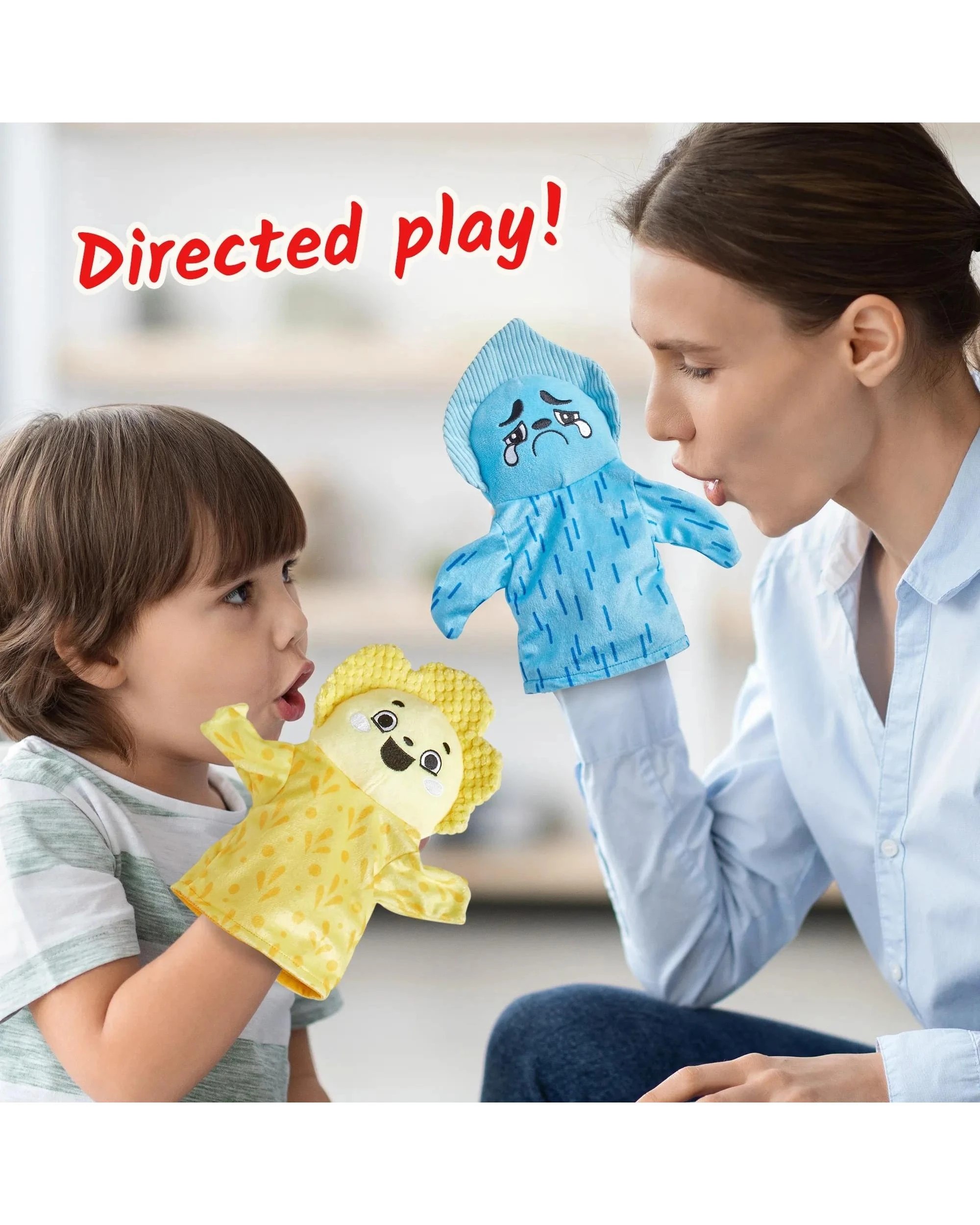 3 Hand2Mind Feelings Family Hand Puppets, 3 of 7