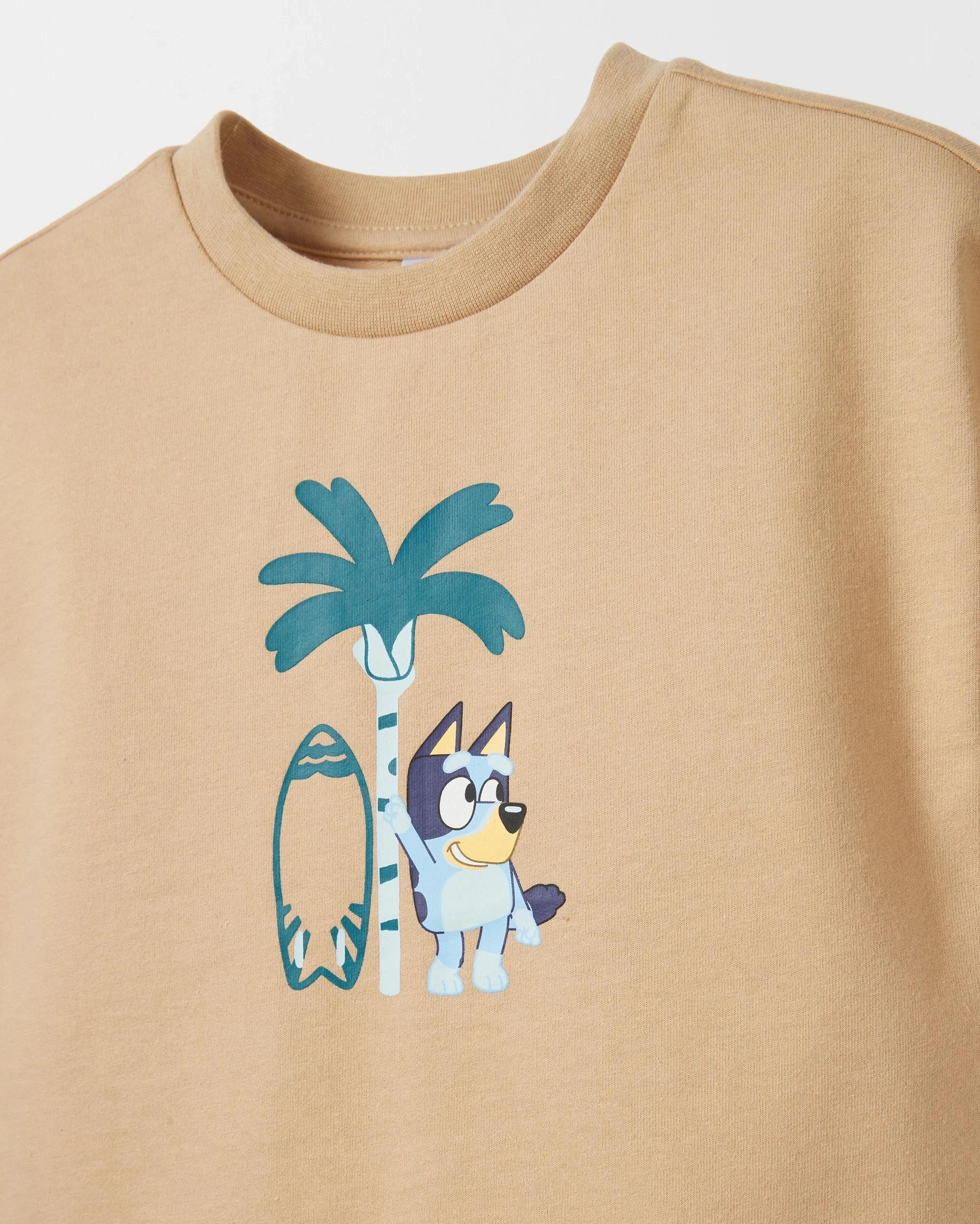 7 Bluey T-Shirt and Short 2 Piece Set BROWN, 7 of 8