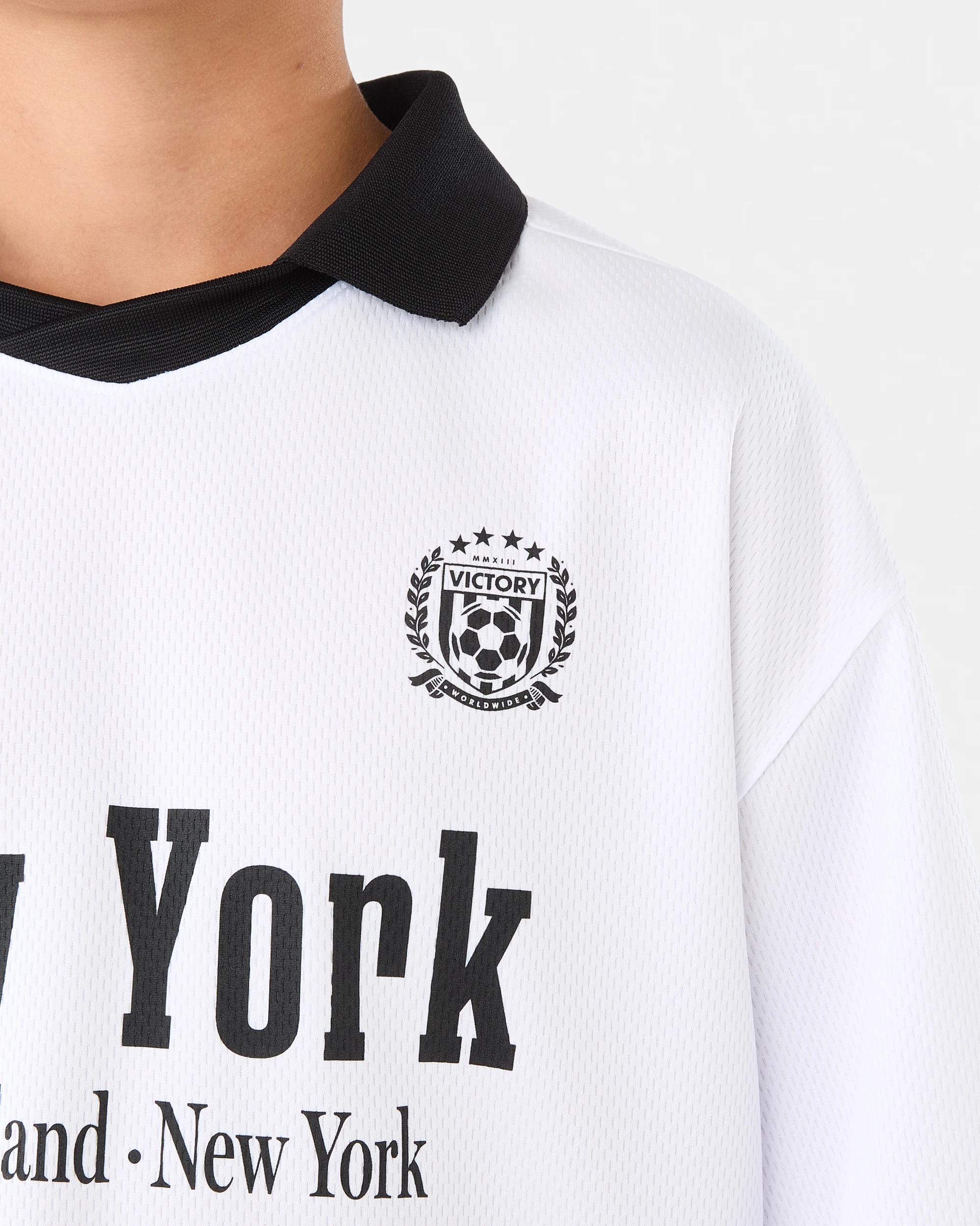 3 Short Sleeve Mesh Collar T-shirt Wht Varsit, 3 of 9