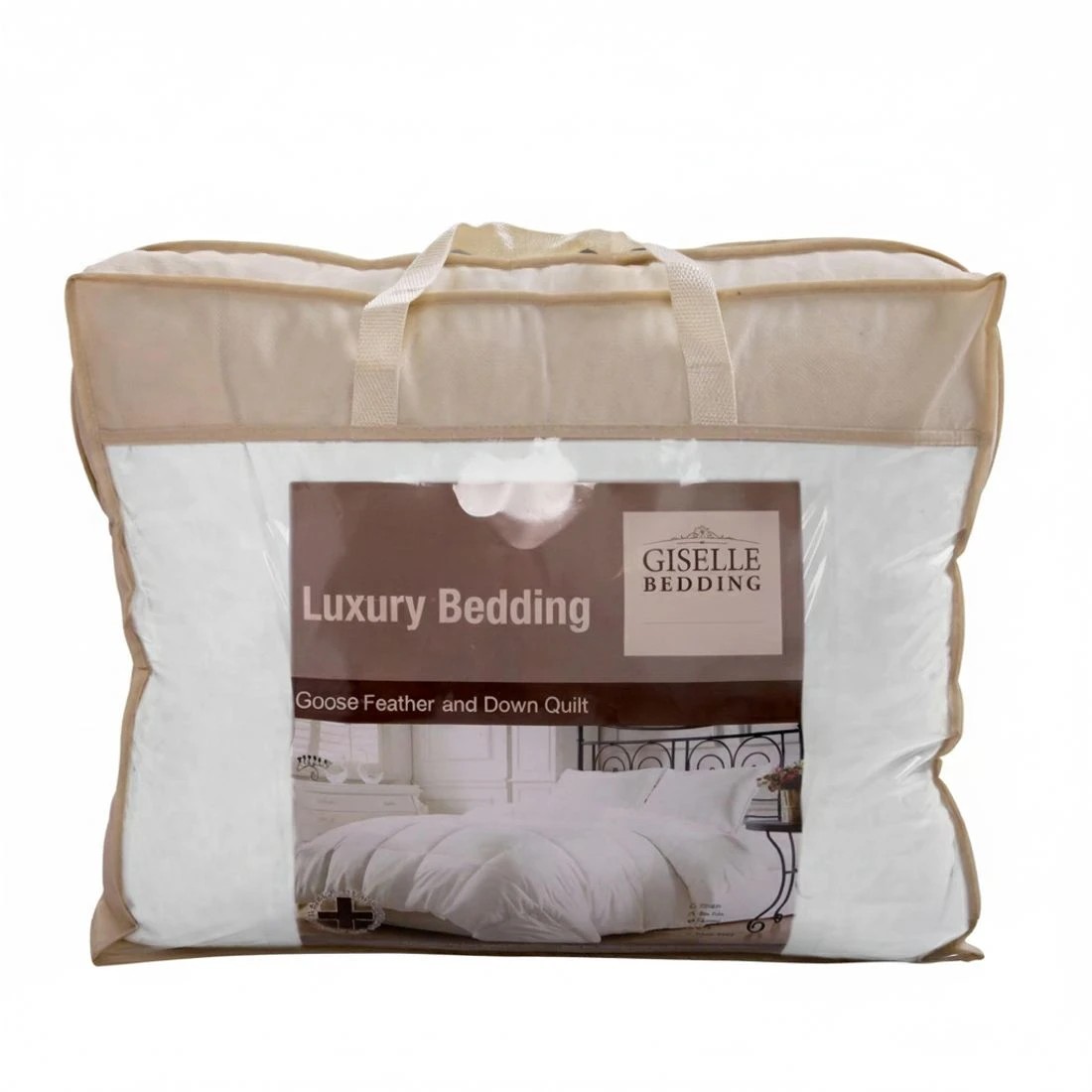 7 Giselle Bedding 700GSM Goose Down Feather Quilt Single - Single Bed - White, 7 of 8