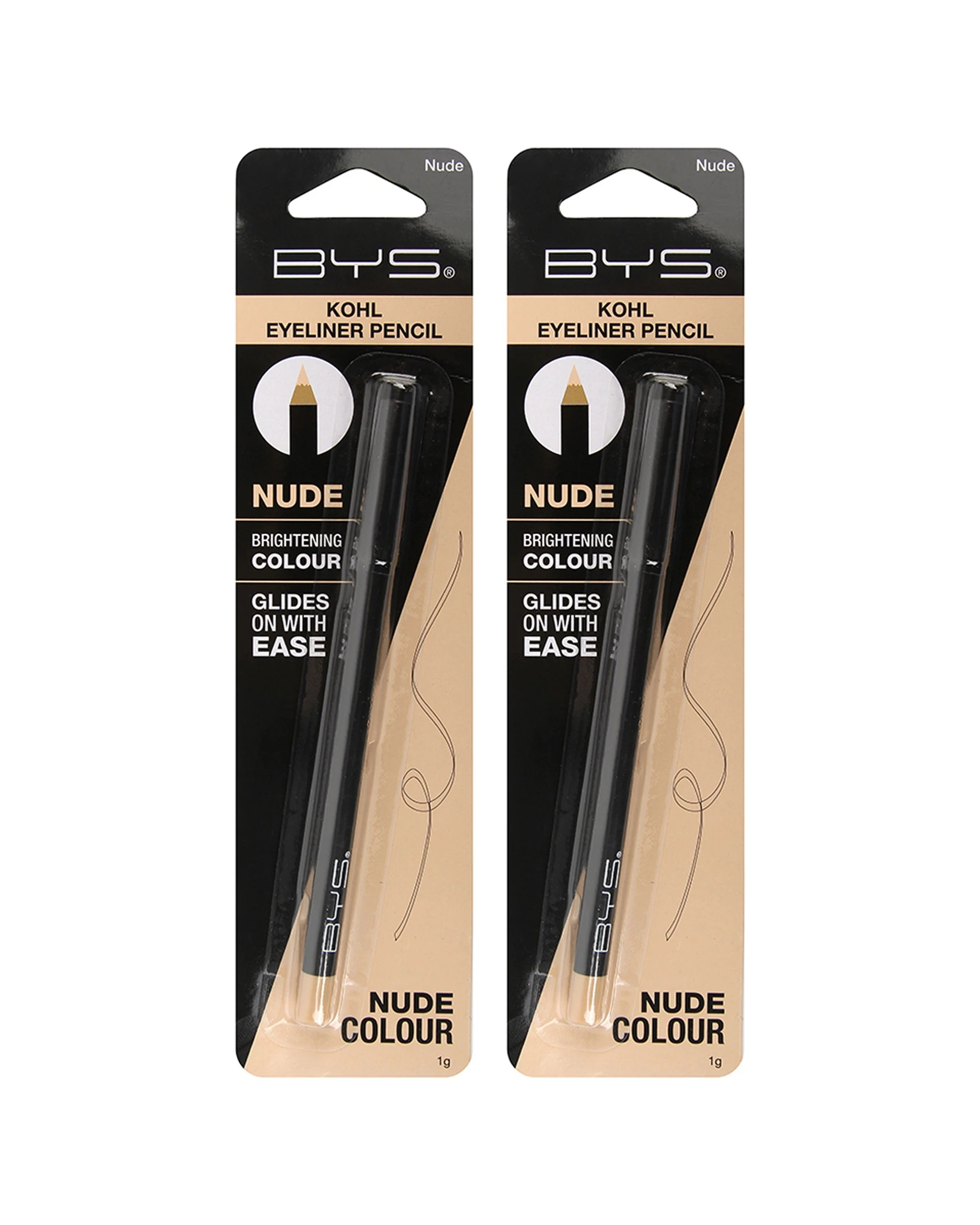 1 BYS Kohl Eyeliner Pencil Makeup Nude 2PK 1g - Natural, 1 of 1