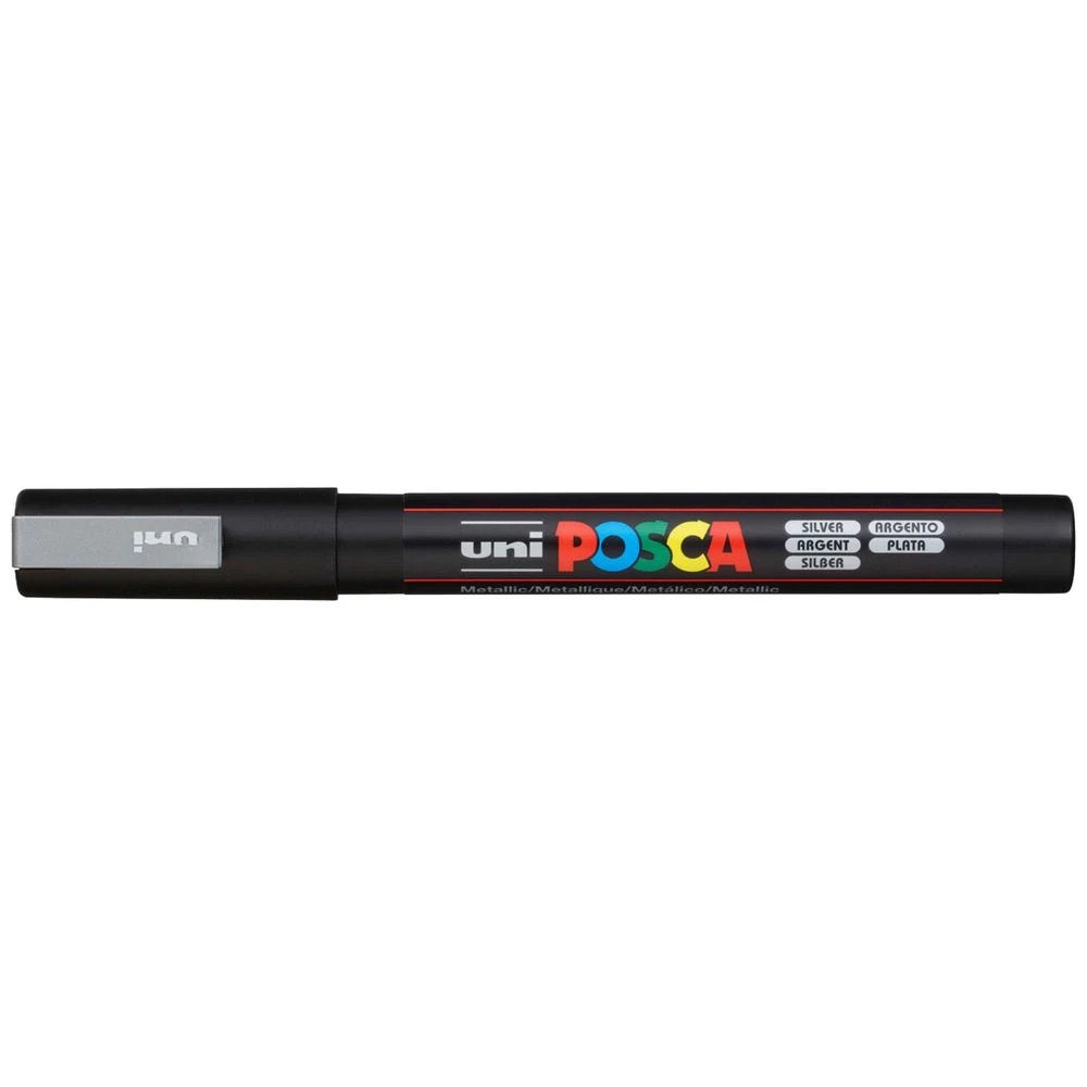 1 POSCA PC 3M Paint Marker Silver, 1 of 8