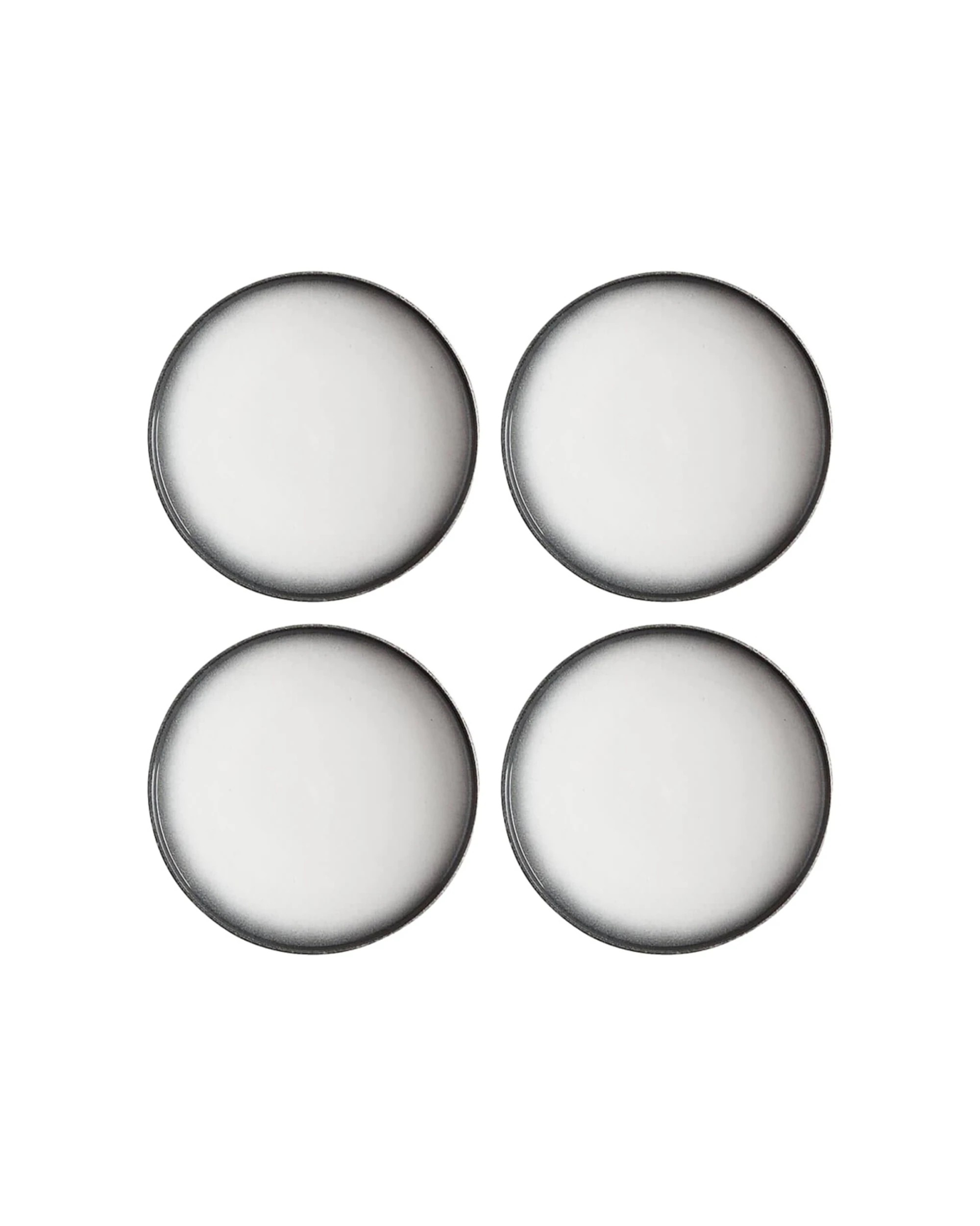 1 Maxwell & Williams 4x Caviar Porcelain High Rim Plate Set 21cm Granite - Multi, 1 of 2