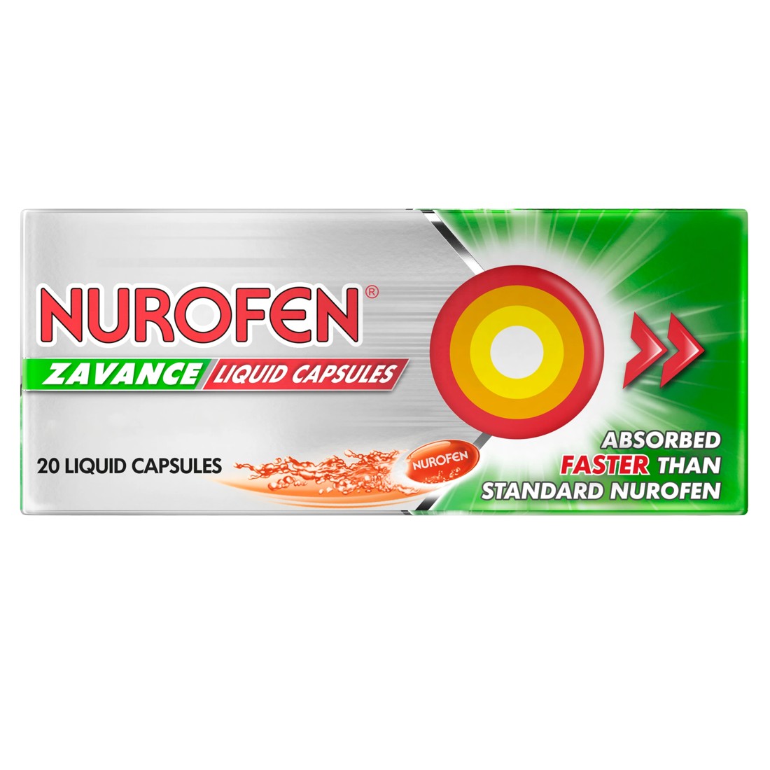 2 20 Pack Nurofen Zavance Fast Pain Relief Liquid Capsules 200mg Ibuprofen, 2 of 7