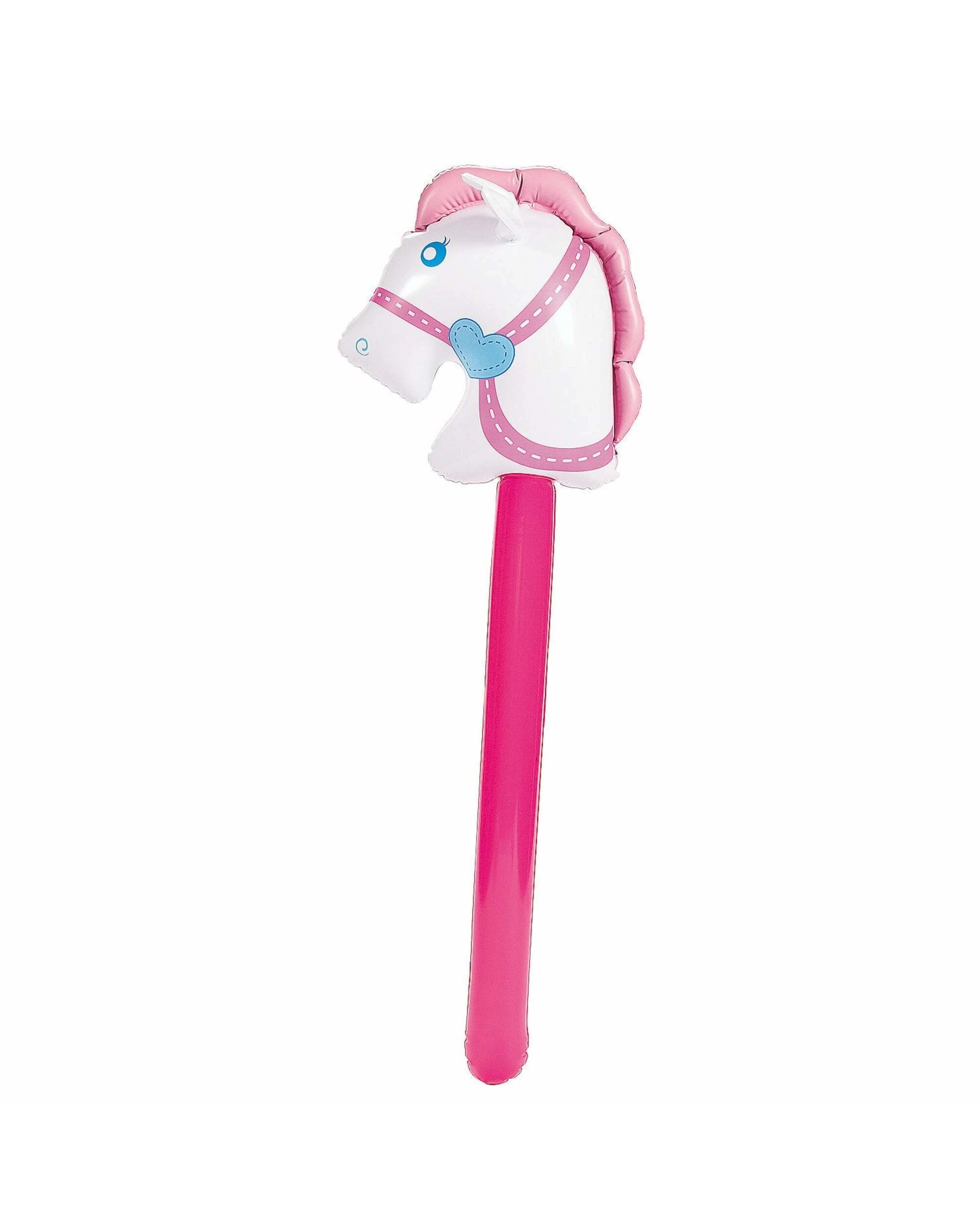 1 Partyrama Inflatable Pink Hobby Horse, 1 of 2