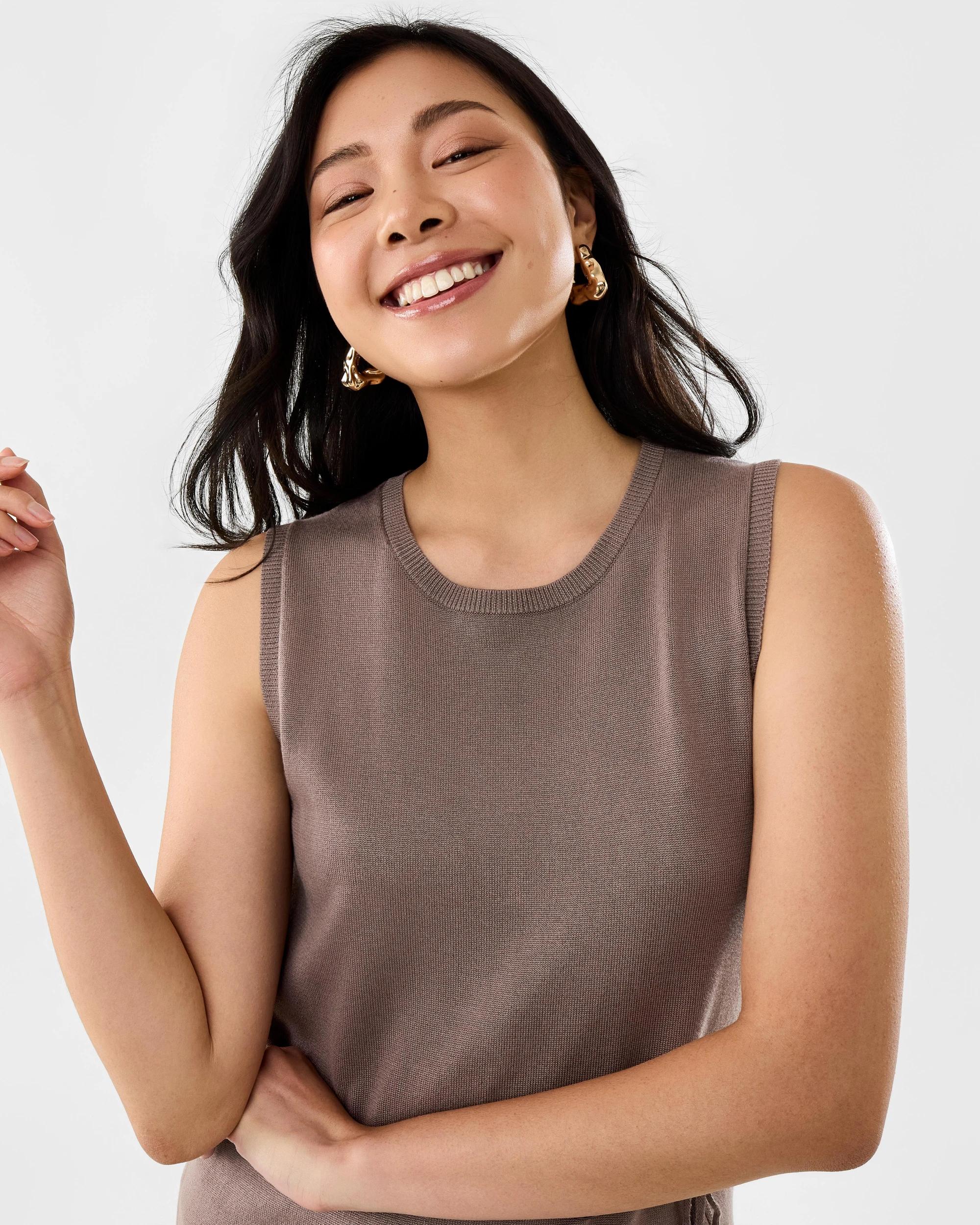 5 Sleeveless Tunic Top Taupe Brn, 5 of 9
