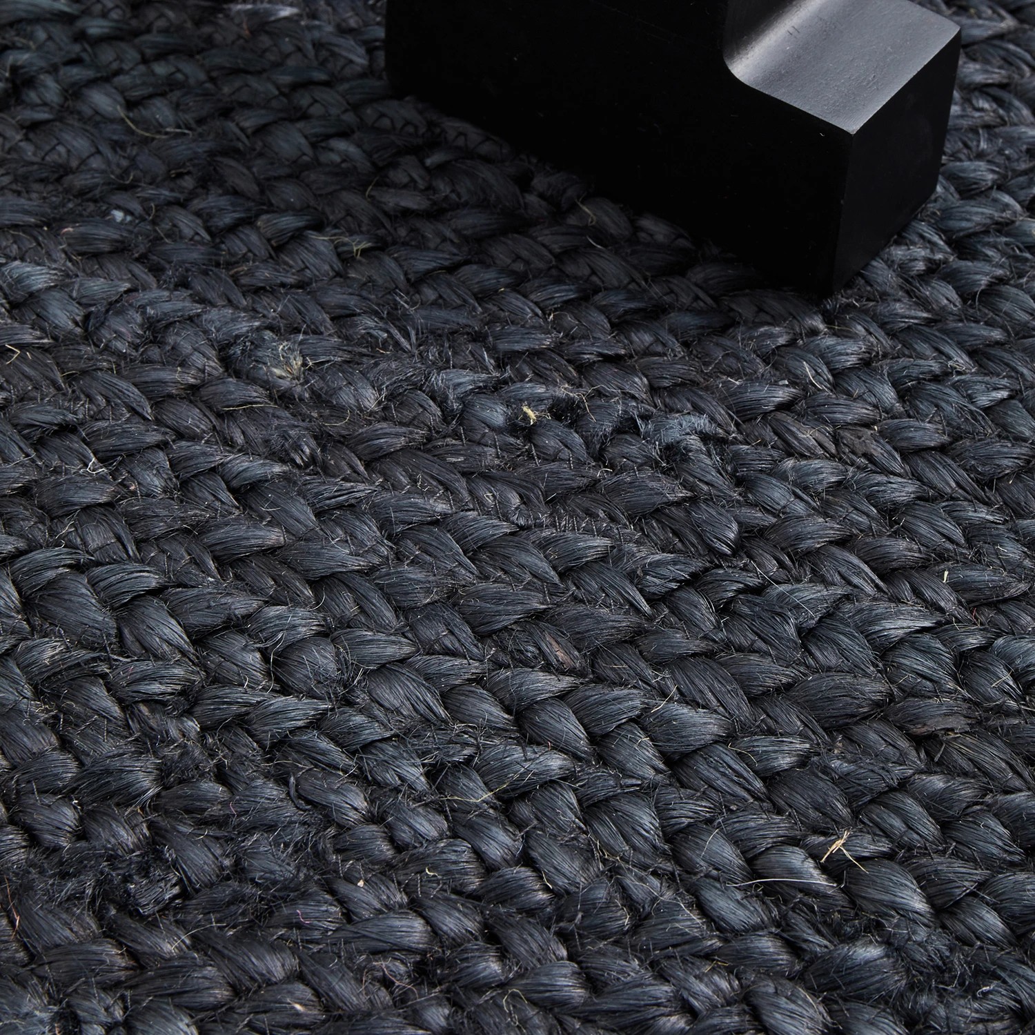 8 Common Ground Rugs Shoreline 280x190cm  Oval - Large Hand Braided Jute Rug - Black, 8 of 9
