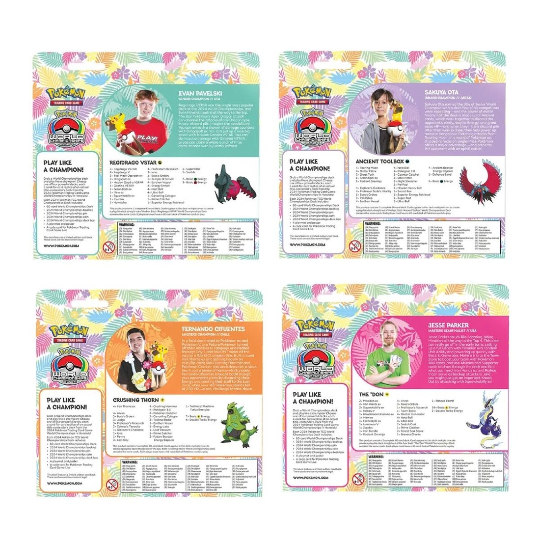 2 Pokemon Trading Card Game: Honolulu 2024 World Championships Deck - Assorted, 2 of 6