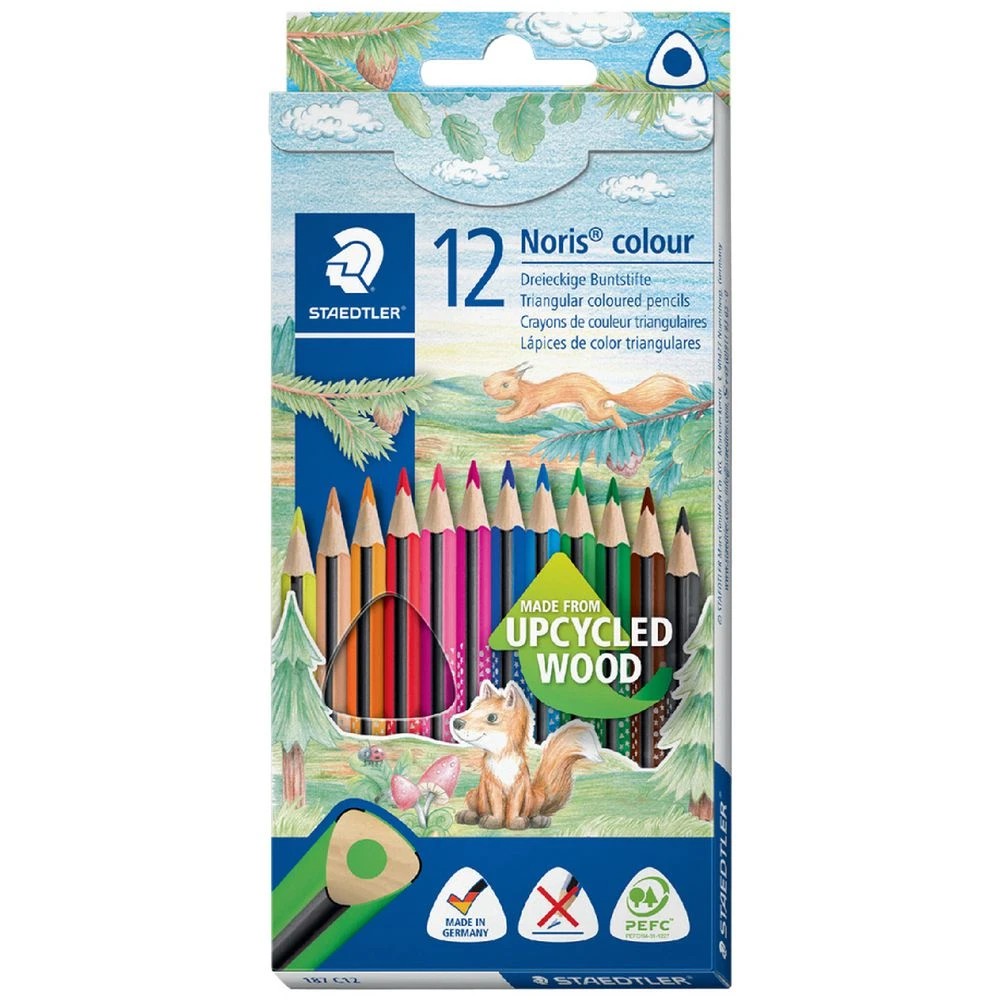1 Staedtler Noris Triangular Coloured Pencils 12 Pack, 1 of 7