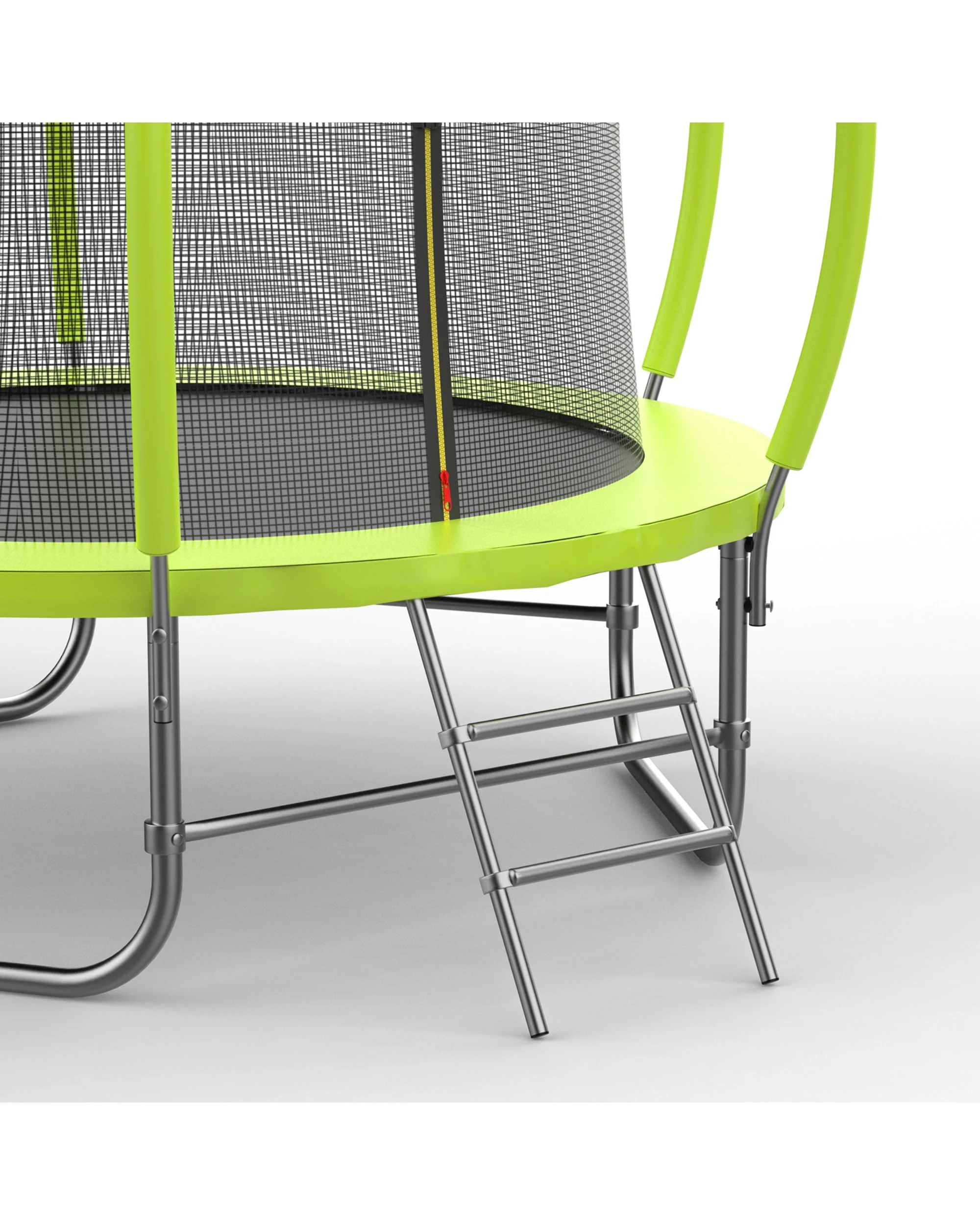 3 Advwin 8FT Trampoline Outdoor for Kids w/Safety Enclosure Net, Ladder, Max Limit 150 kg，Green, 3 of 6